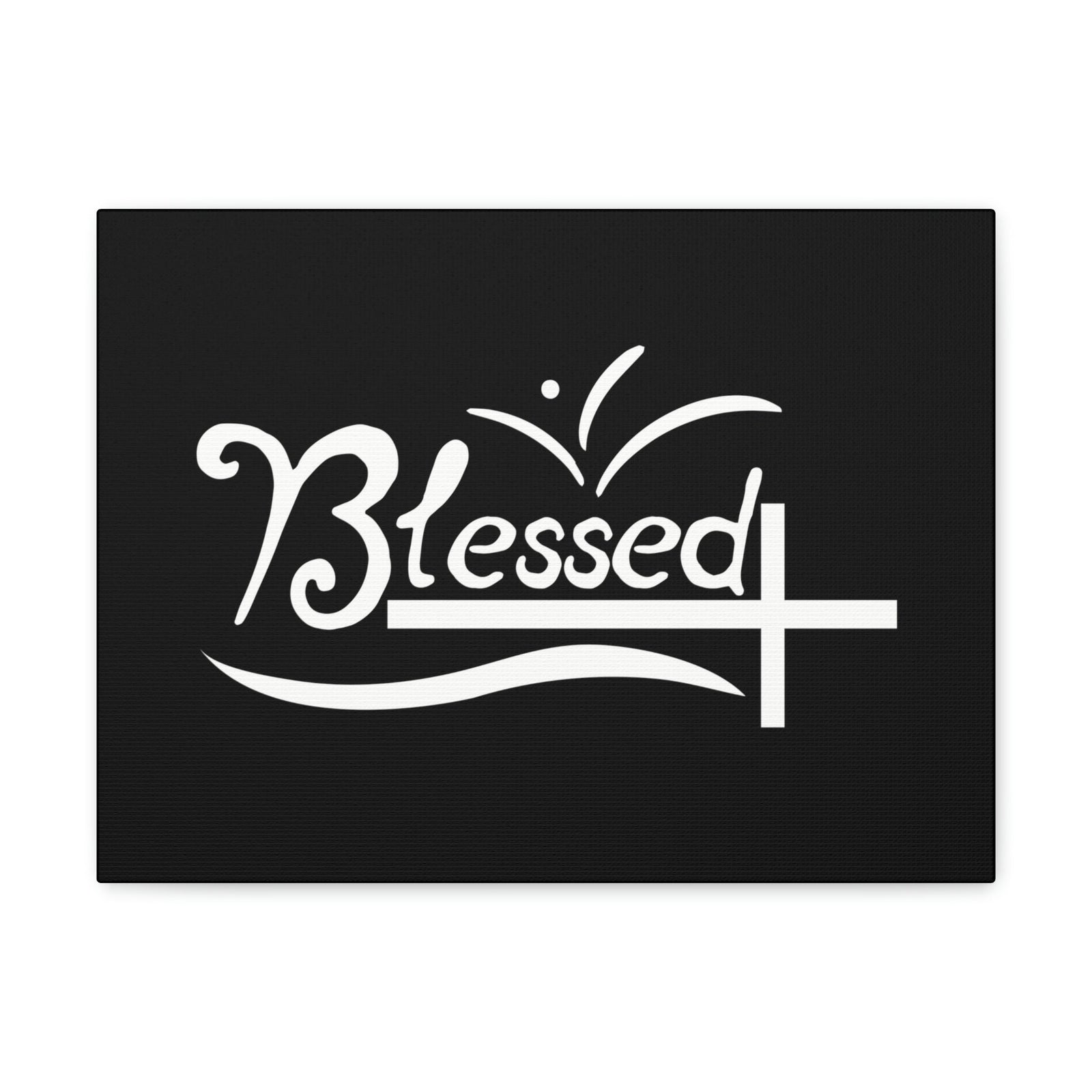 Scripture Walls Blessed Jeremiah 17:7 White Cross Black Christian Wall Art Bible Verse Print Ready to Hang Unframed-Express Your Love Gifts