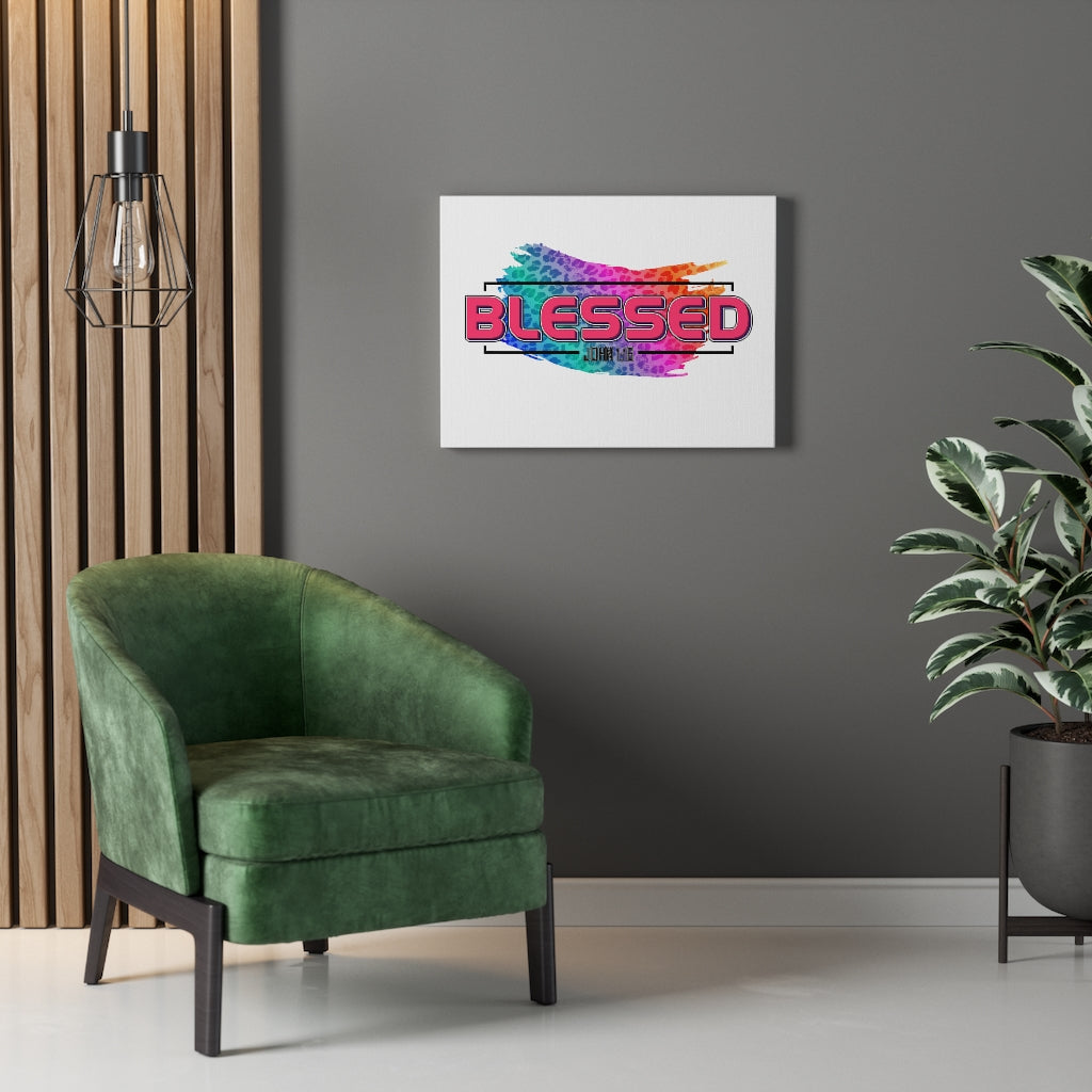 Scripture Walls Blessed Rainbow John 1:16 Bible Verse Canvas Christian Wall Art Ready to Hang Unframed-Express Your Love Gifts