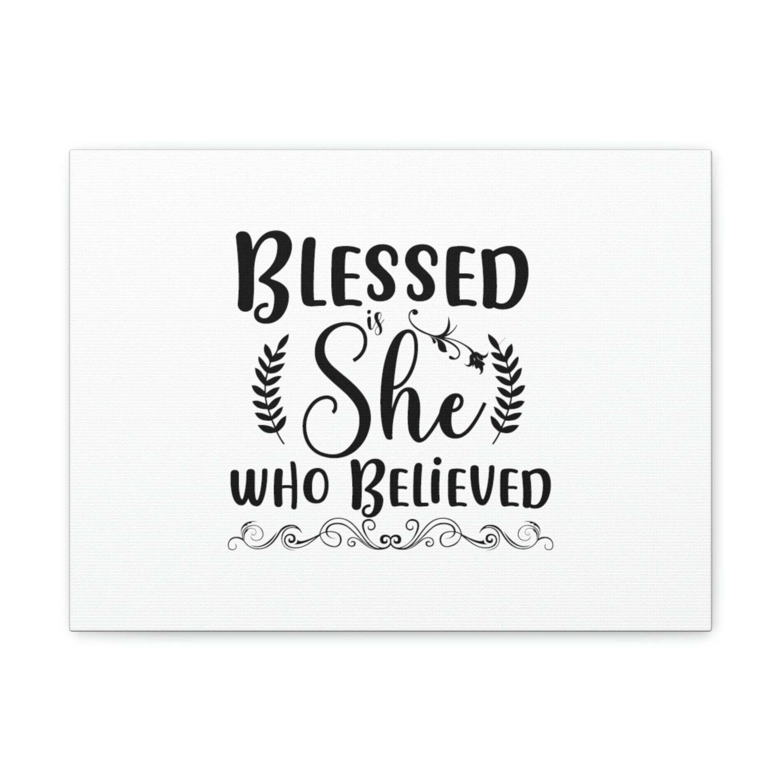 Scripture Walls Blessed She Who Believed Luke 1:45 Leaves Christian Wall Art Bible Verse Print Ready to Hang Unframed-Express Your Love Gifts