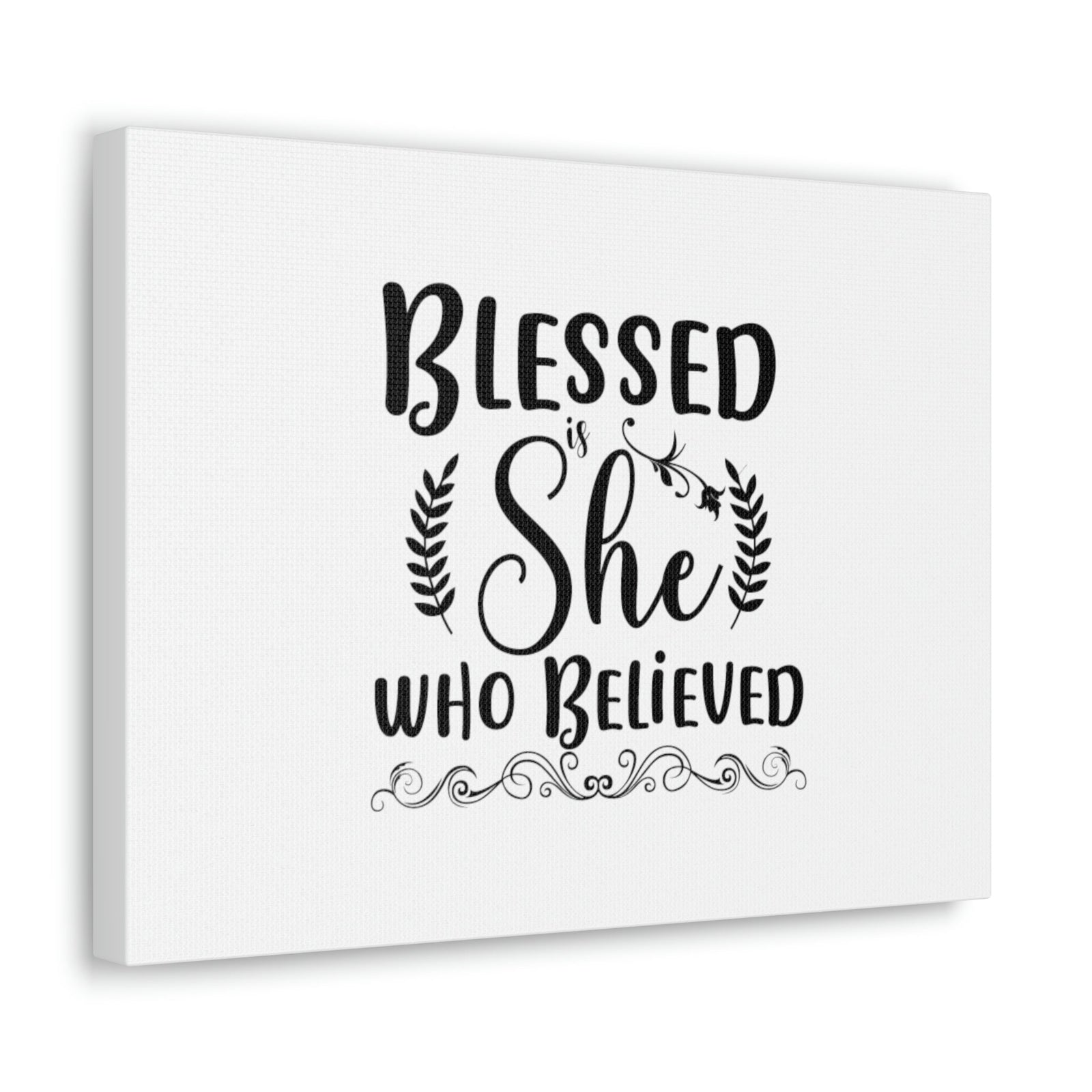 Scripture Walls Blessed She Who Believed Luke 1:45 Leaves Christian Wall Art Bible Verse Print Ready to Hang Unframed-Express Your Love Gifts