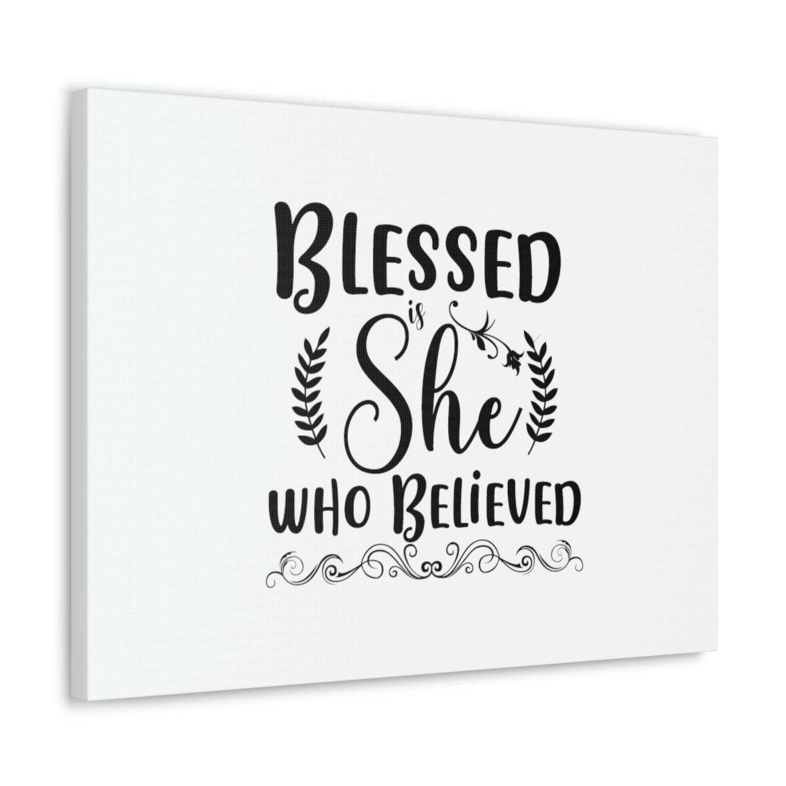 Scripture Walls Blessed She Who Believed Luke 1:45 Leaves Christian Wall Art Bible Verse Print Ready to Hang Unframed-Express Your Love Gifts