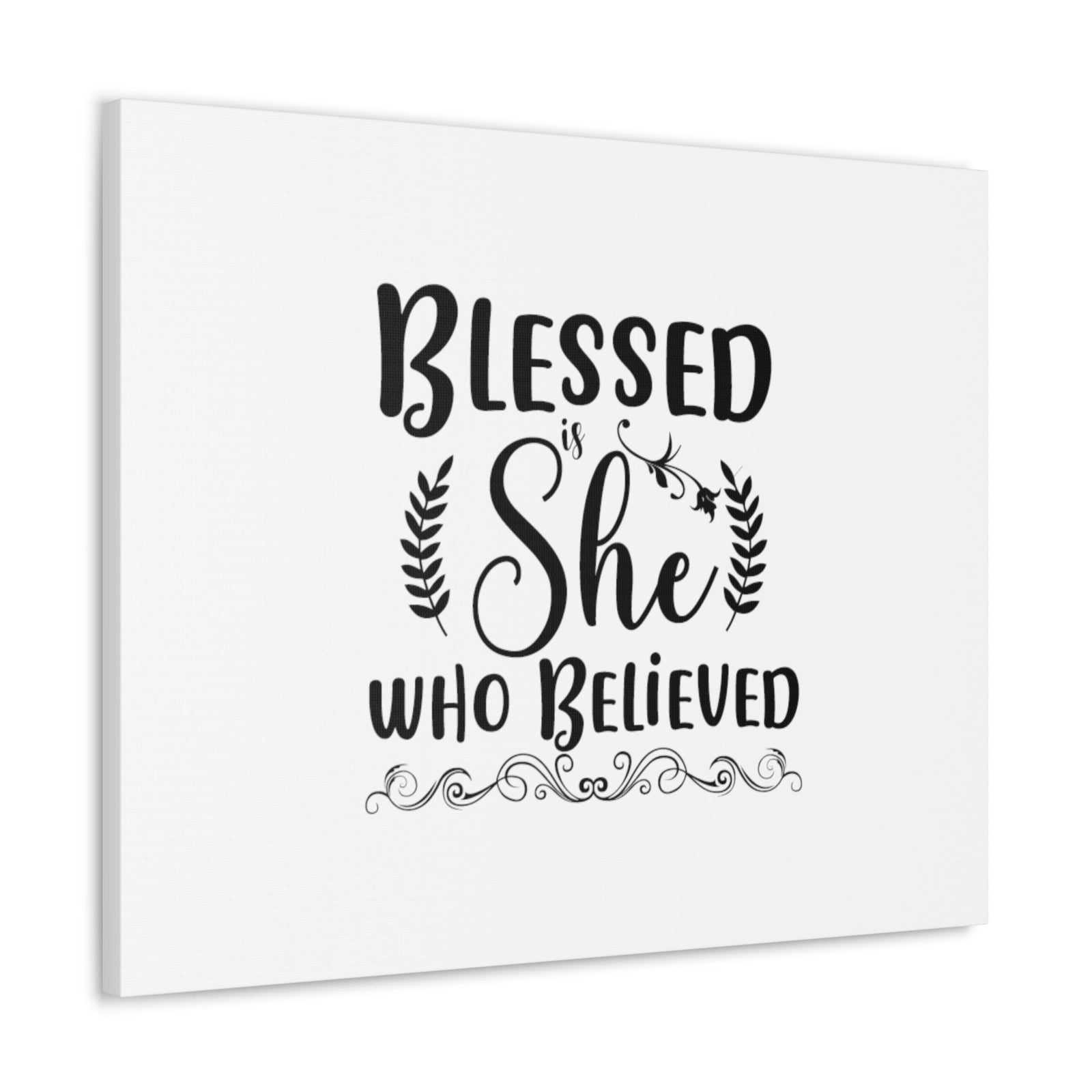 Scripture Walls Blessed She Who Believed Luke 1:45 Leaves Christian Wall Art Bible Verse Print Ready to Hang Unframed-Express Your Love Gifts
