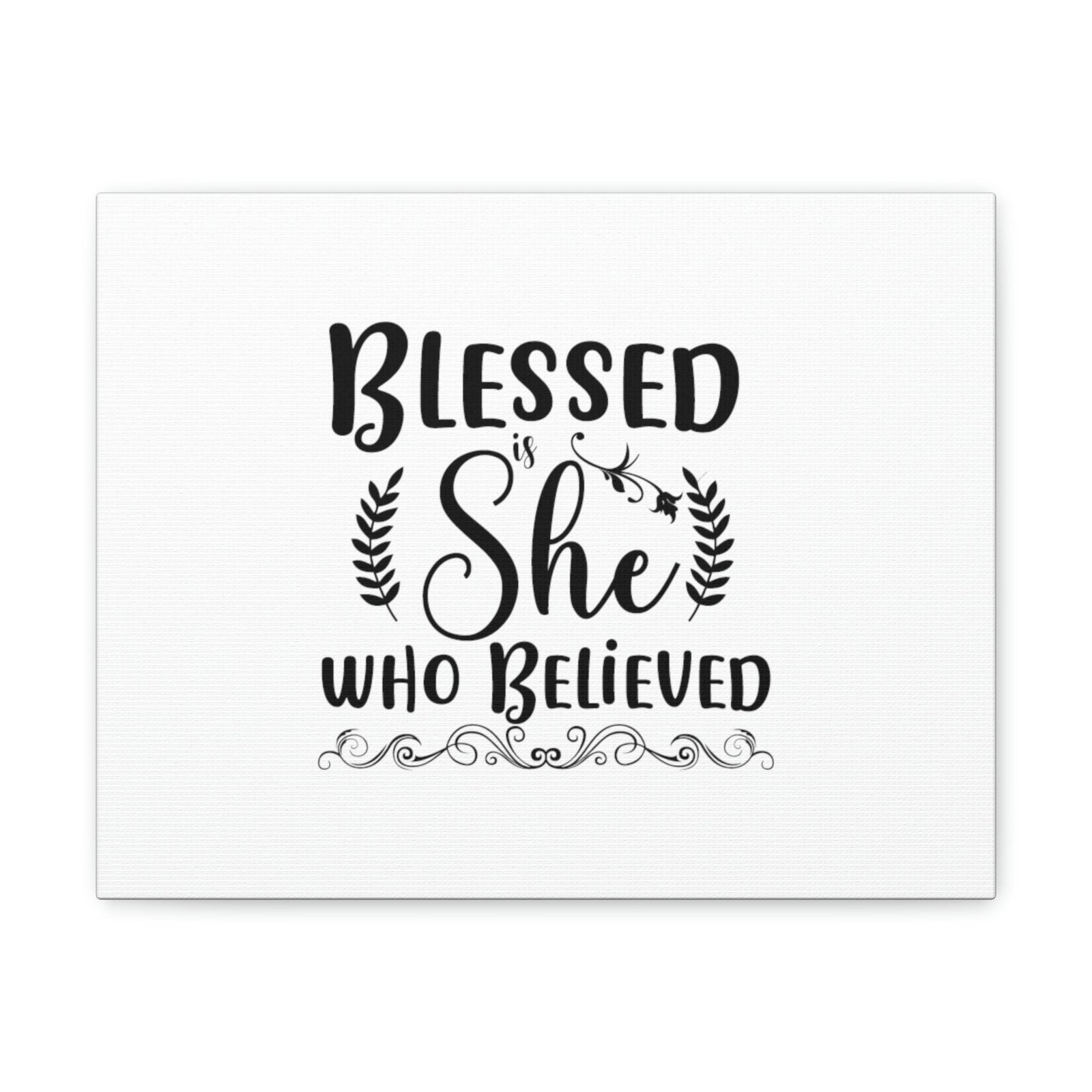 Scripture Walls Blessed She Who Believed Luke 1:45 Leaves Christian Wall Art Bible Verse Print Ready to Hang Unframed-Express Your Love Gifts