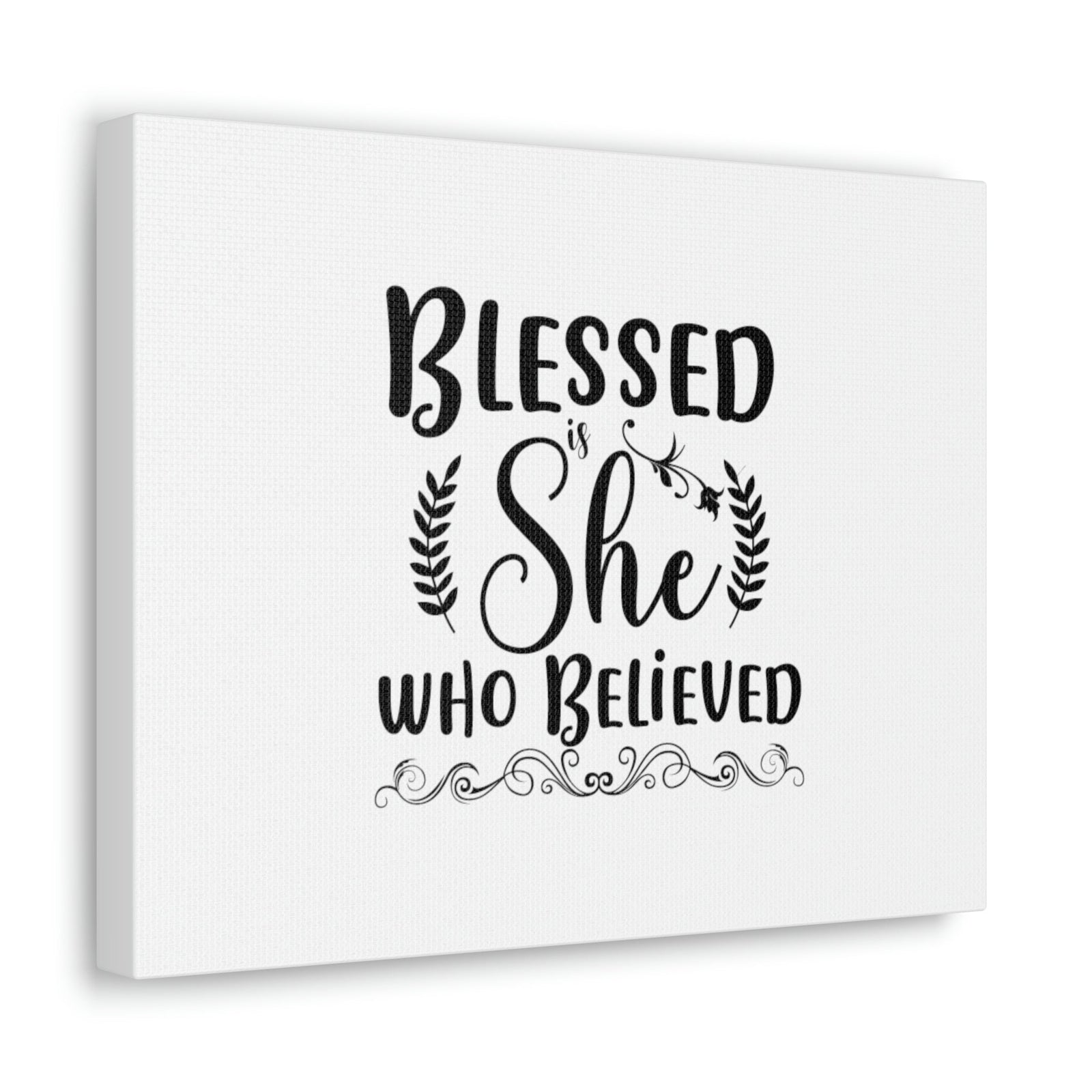 Scripture Walls Blessed She Who Believed Luke 1:45 Leaves Christian Wall Art Bible Verse Print Ready to Hang Unframed-Express Your Love Gifts