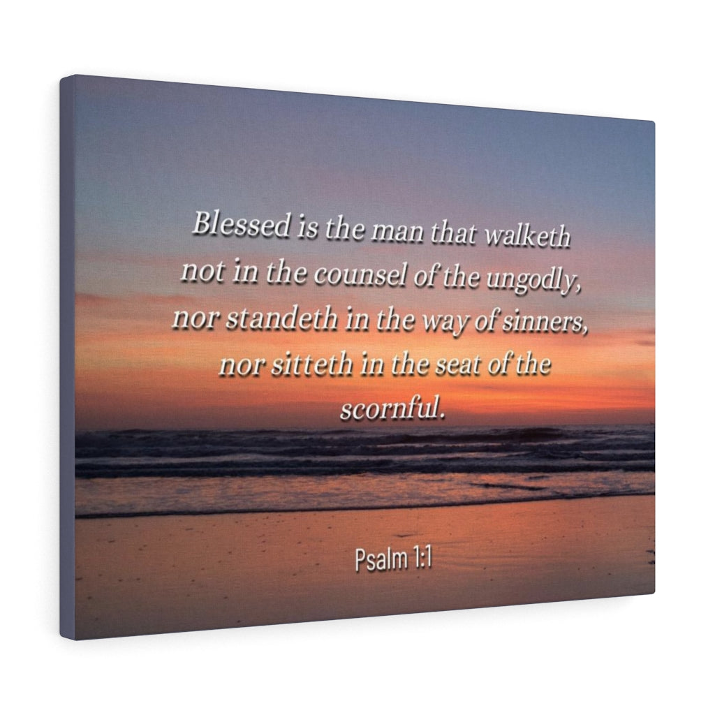 Scripture Walls Blessed Sky Psalm 1:1 Bible Verse Canvas Christian Wall Art Ready to Hang Unframed-Express Your Love Gifts