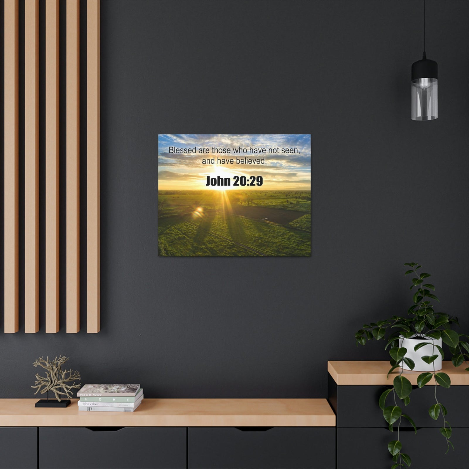 Scripture Walls Blessed Those Who Have Believed John 20:29 Bible Verse Canvas Christian Wall Art Ready to Hang Unframed-Express Your Love Gifts