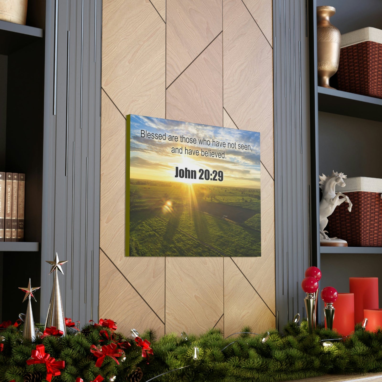 Scripture Walls Blessed Those Who Have Believed John 20:29 Bible Verse Canvas Christian Wall Art Ready to Hang Unframed-Express Your Love Gifts