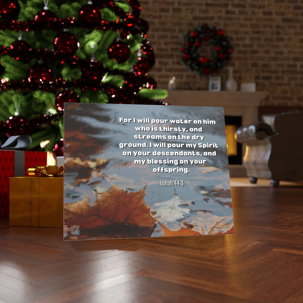 Scripture Walls Blessings Upon Offspring Isaiah 44:3 Bible Verse Canvas Christian Wall Art Ready to Hang Unframed-Express Your Love Gifts