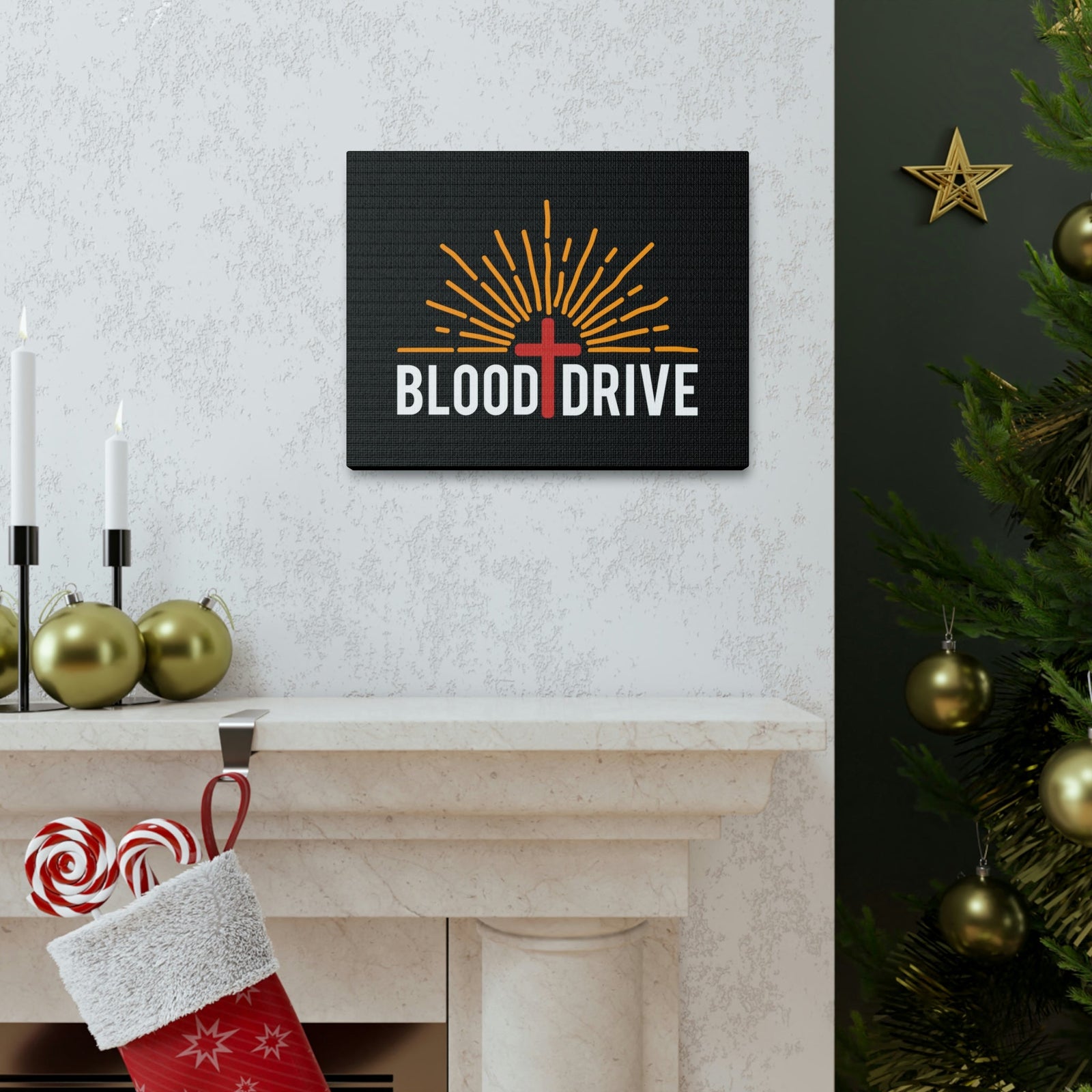 Scripture Walls Blood Drive Hebrews 9:22 Red Cross Christian Wall Art Bible Verse Print Ready to Hang Unframed-Express Your Love Gifts