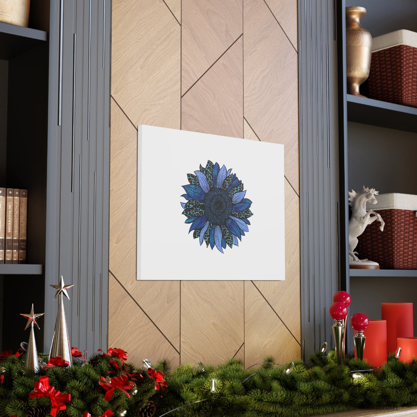 Scripture Walls Blue Flower Christian Psalms 103:15 Wall Art Bible Verse Print Ready to Hang Unframed-Express Your Love Gifts