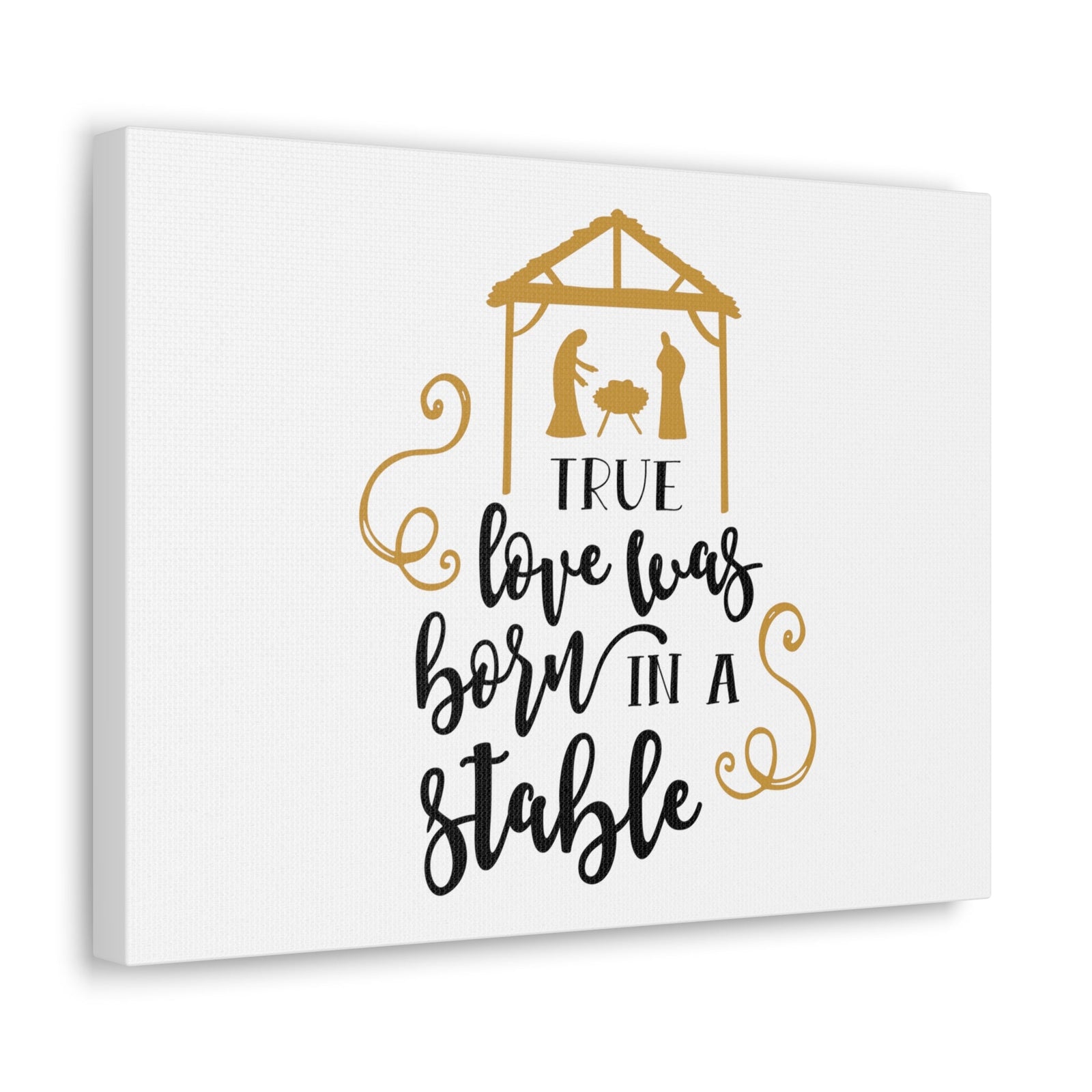 Scripture Walls Born In A Stable 1 John 4:8 Christian Wall Art Bible Verse Print Ready to Hang Unframed-Express Your Love Gifts