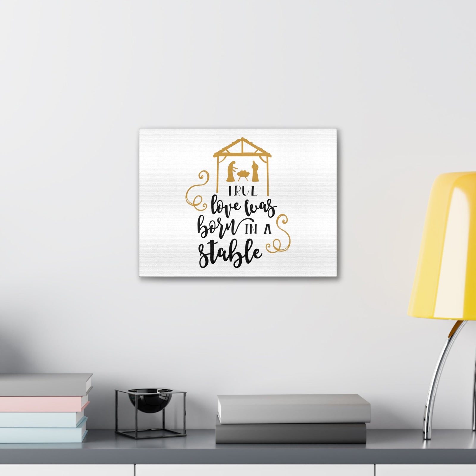 Scripture Walls Born In A Stable 1 John 4:8 Christian Wall Art Bible Verse Print Ready to Hang Unframed-Express Your Love Gifts