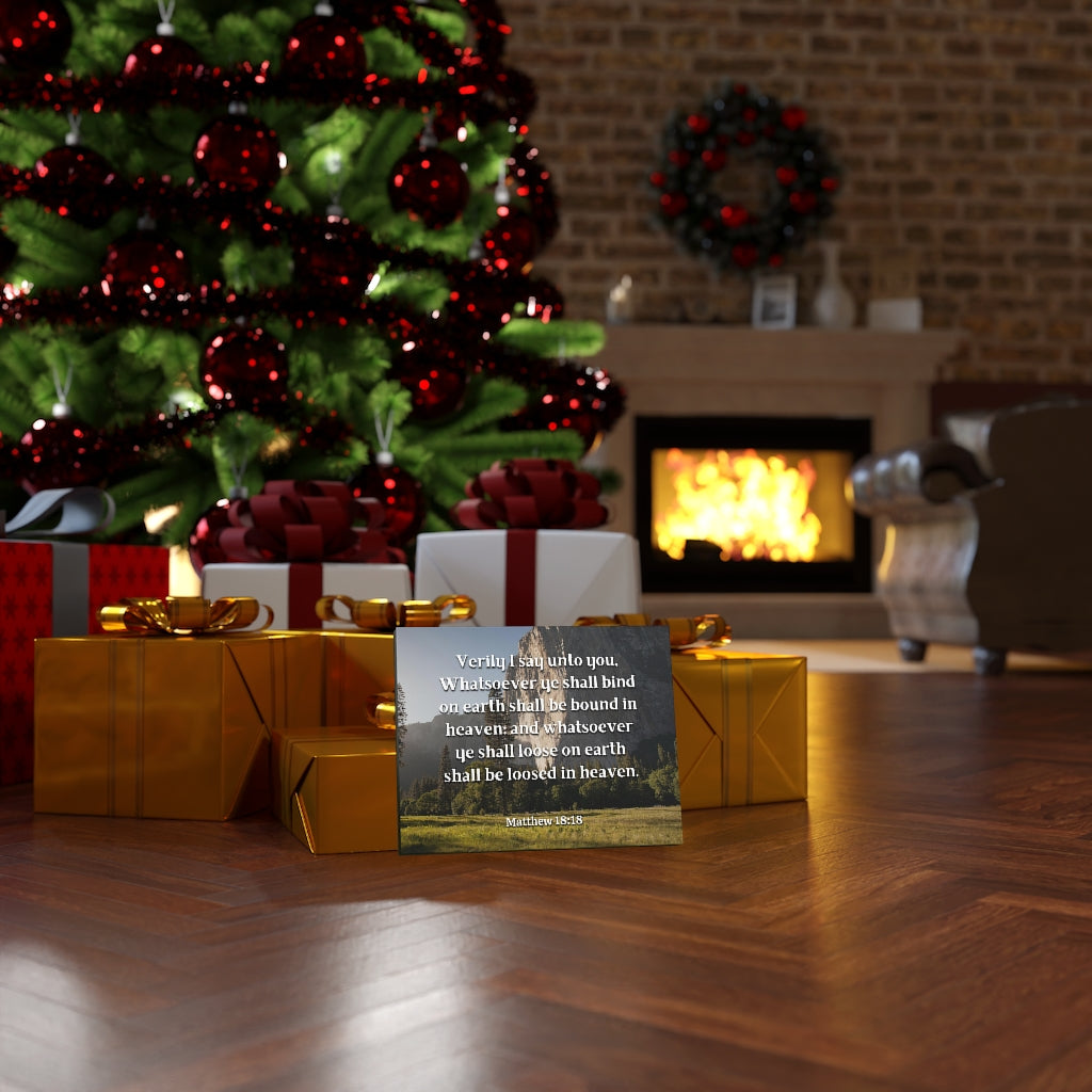 Scripture Walls Bound In Heaven Matthew 18:18 Bible Verse Canvas Christian Wall Art Ready to Hang Unframed-Express Your Love Gifts