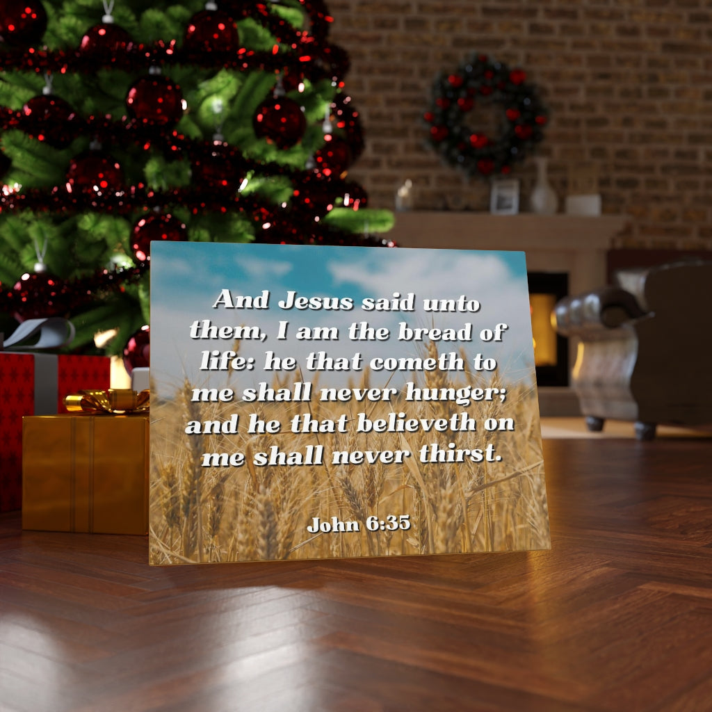 Scripture Walls Bread Of Life John 6:35 Bible Verse Canvas Christian Wall Art Ready to Hang Unframed-Express Your Love Gifts