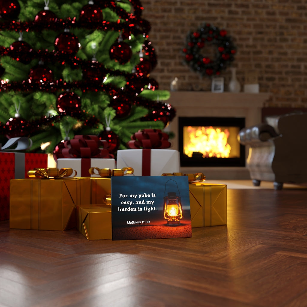 Scripture Walls Burden Is Light Matthew 11:30 Bible Verse Canvas Christian Wall Art Ready to Hang Unframed-Express Your Love Gifts