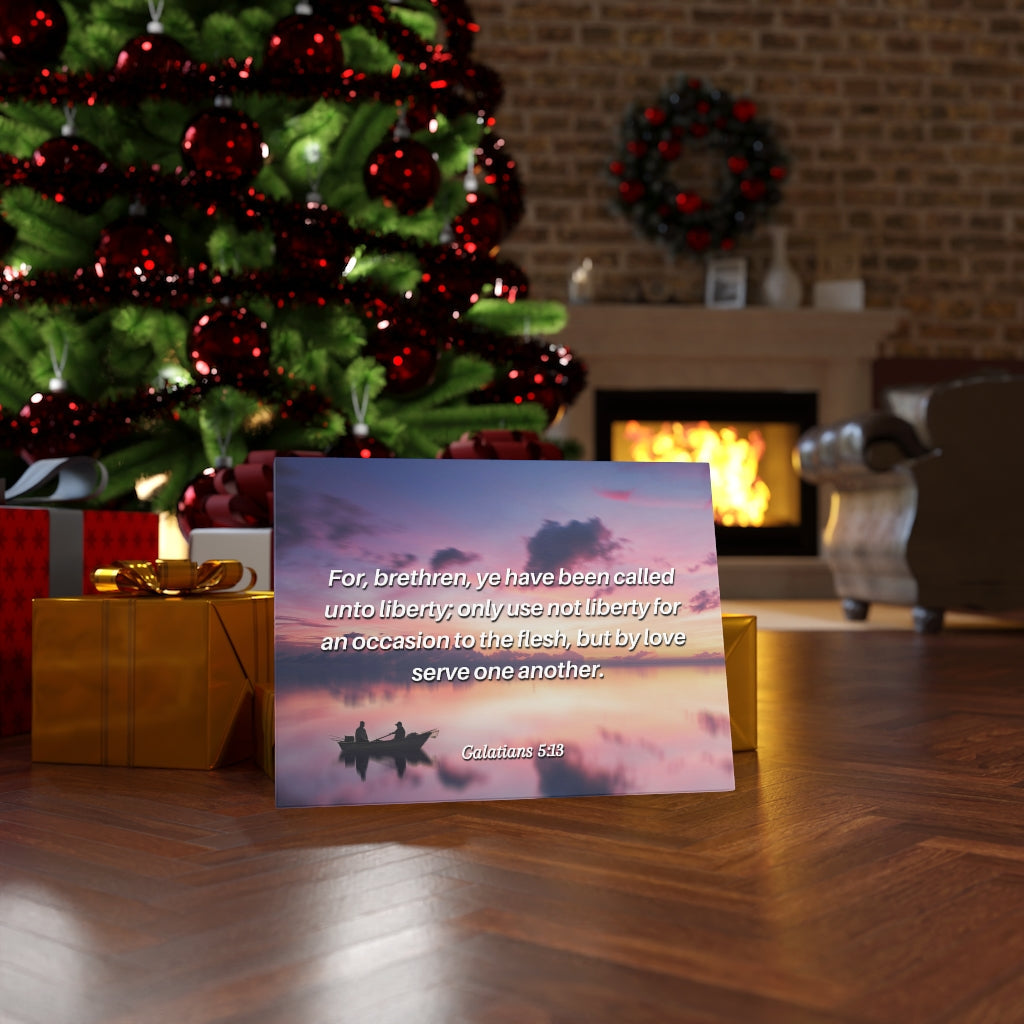 Scripture Walls But By Love Galatians 5:13 Bible Verse Canvas Christian Wall Art Ready to Hang Unframed-Express Your Love Gifts