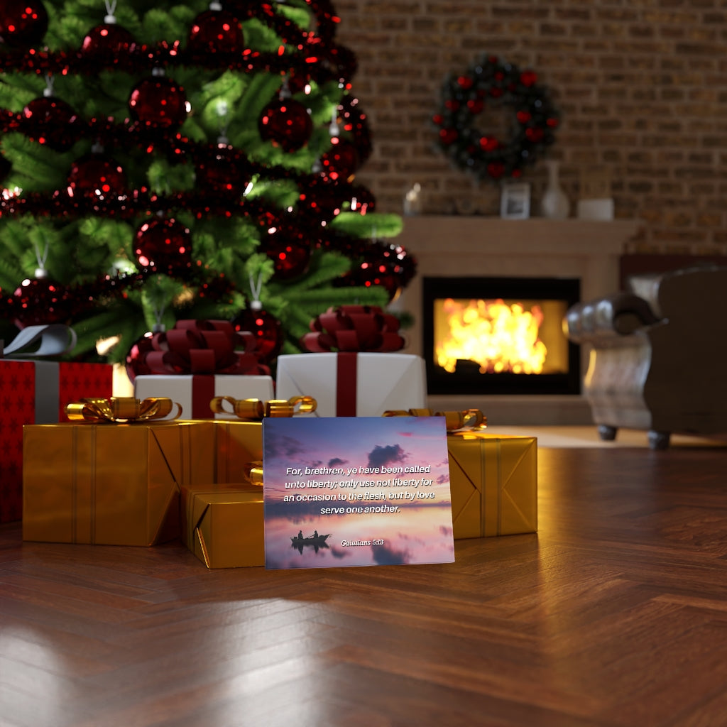 Scripture Walls But By Love Galatians 5:13 Bible Verse Canvas Christian Wall Art Ready to Hang Unframed-Express Your Love Gifts