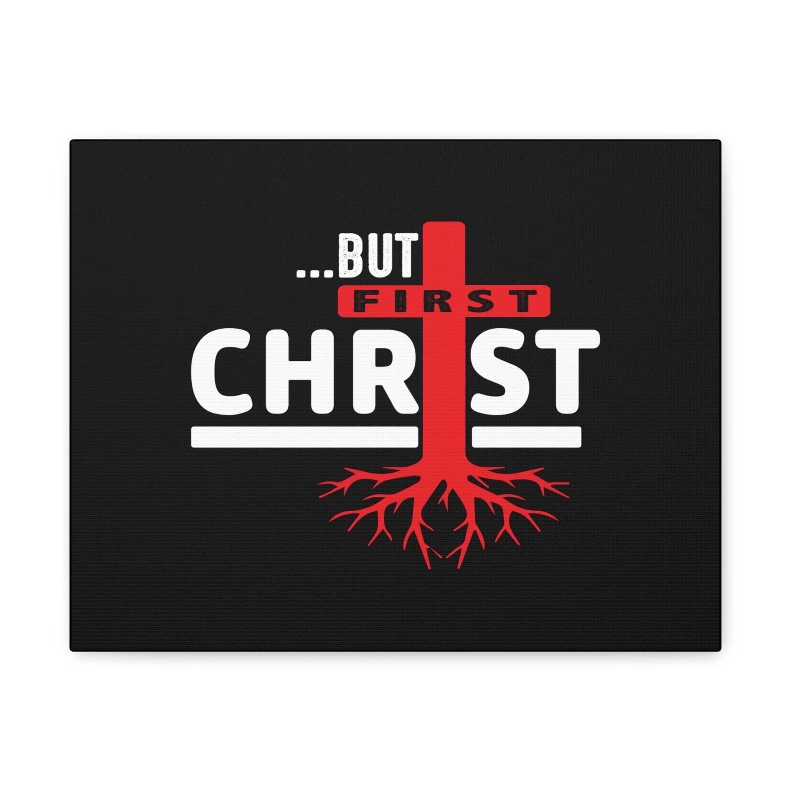 Scripture Walls But First Christ Matthew 6:33 Red Roots Christian Wall Art Bible Verse Print Ready to Hang Unframed-Express Your Love Gifts