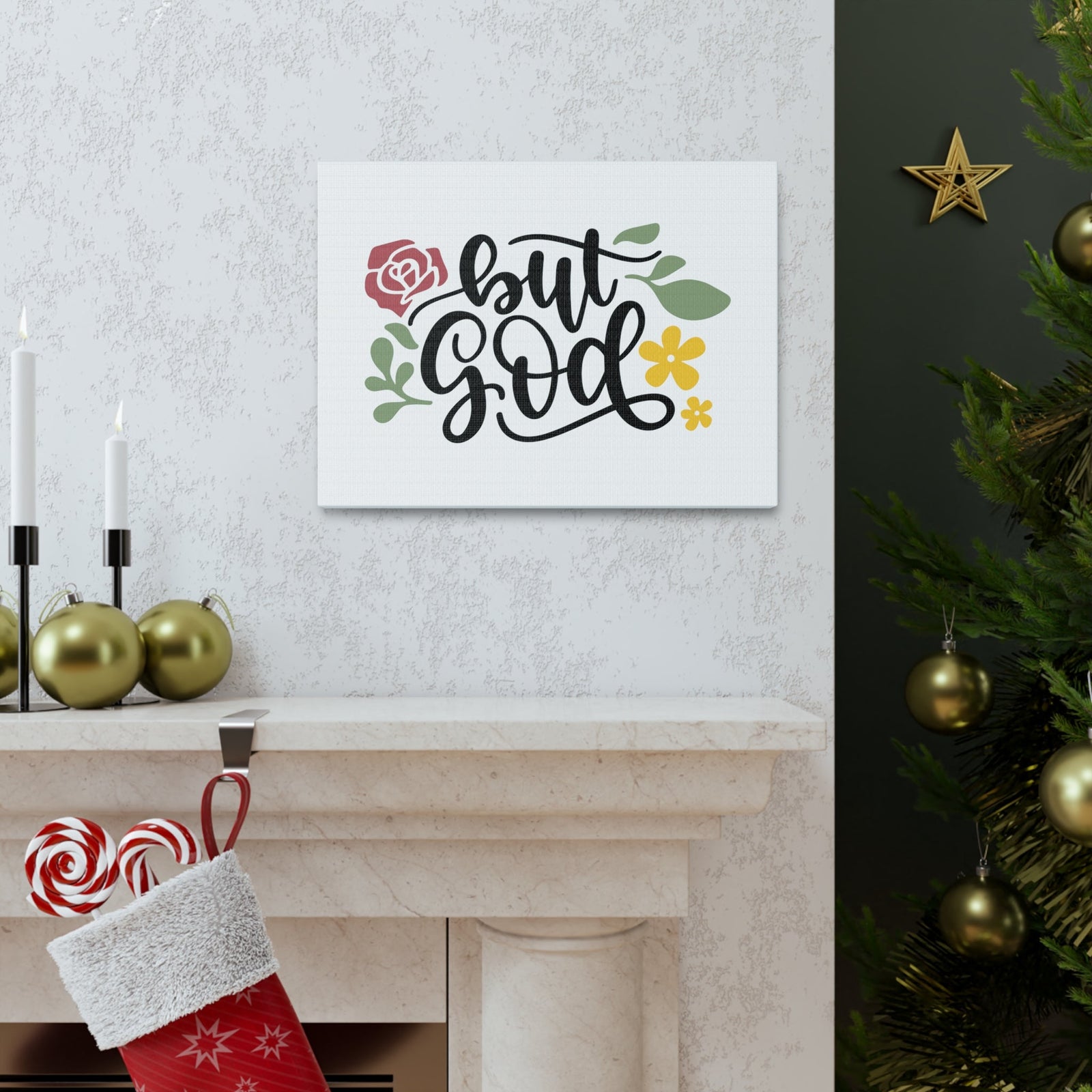 Scripture Walls But God Psalm 86:15 Christian Wall Art Bible Verse Print Ready to Hang Unframed-Express Your Love Gifts