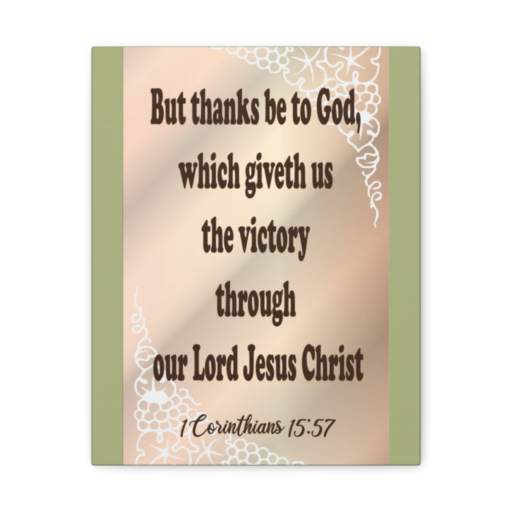 Scripture Walls But Thanks Be To God 1 Corinthians 15:57 Bible Verse Canvas Christian Wall Art Ready To Hang Unframed-Express Your Love Gifts