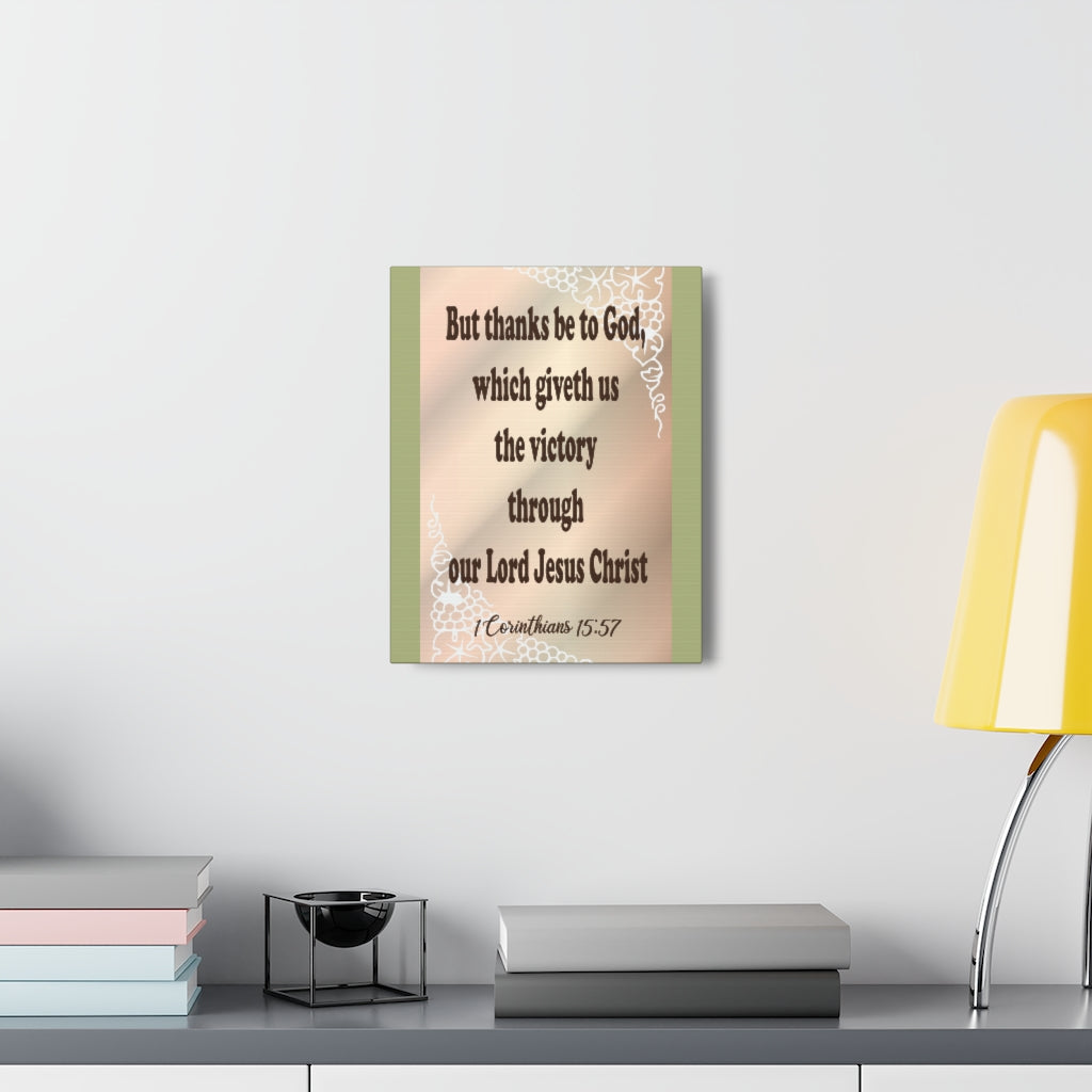 Scripture Walls But Thanks Be To God 1 Corinthians 15:57 Bible Verse Canvas Christian Wall Art Ready To Hang Unframed-Express Your Love Gifts