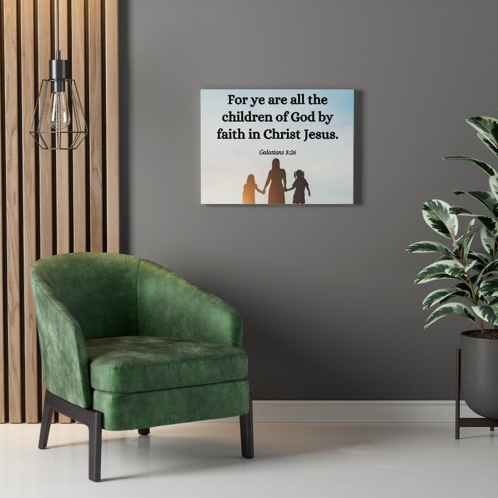 Scripture Walls By Faith Galatians 3:26 Bible Verse Canvas Christian Wall Art Ready to Hang Unframed-Express Your Love Gifts
