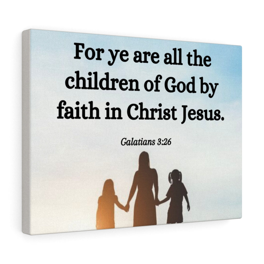 Scripture Walls By Faith Galatians 3:26 Bible Verse Canvas Christian Wall Art Ready to Hang Unframed-Express Your Love Gifts