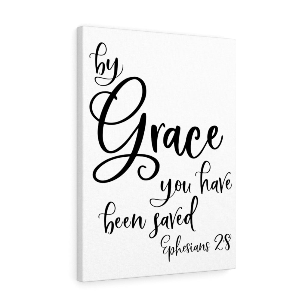 Scripture Walls By Grace Ephesians 2:8 Bible Verse Canvas Christian Wall Art Ready to Hang Unframed-Express Your Love Gifts