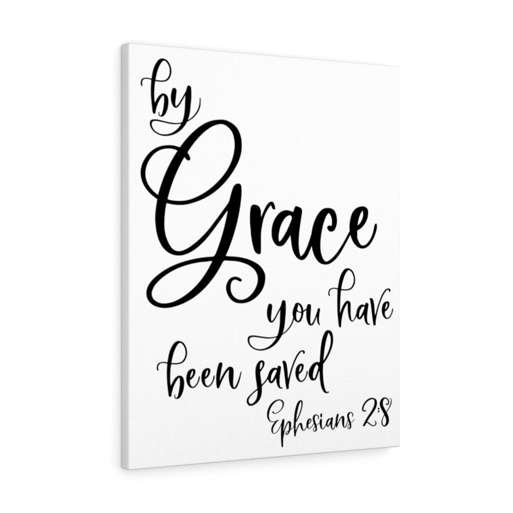 Scripture Walls By Grace Ephesians 2:8 Bible Verse Canvas Christian Wall Art Ready to Hang Unframed-Express Your Love Gifts
