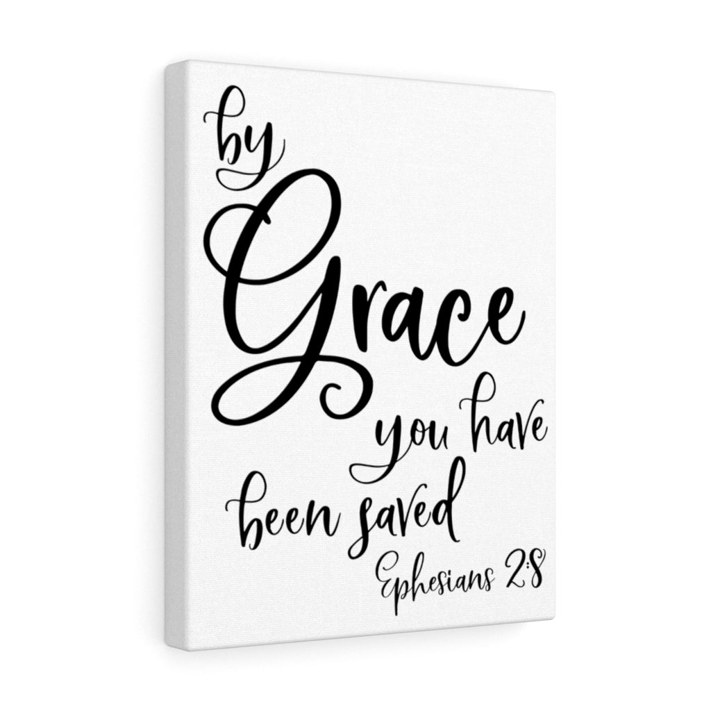 Scripture Walls By Grace Ephesians 2:8 Bible Verse Canvas Christian Wall Art Ready to Hang Unframed-Express Your Love Gifts