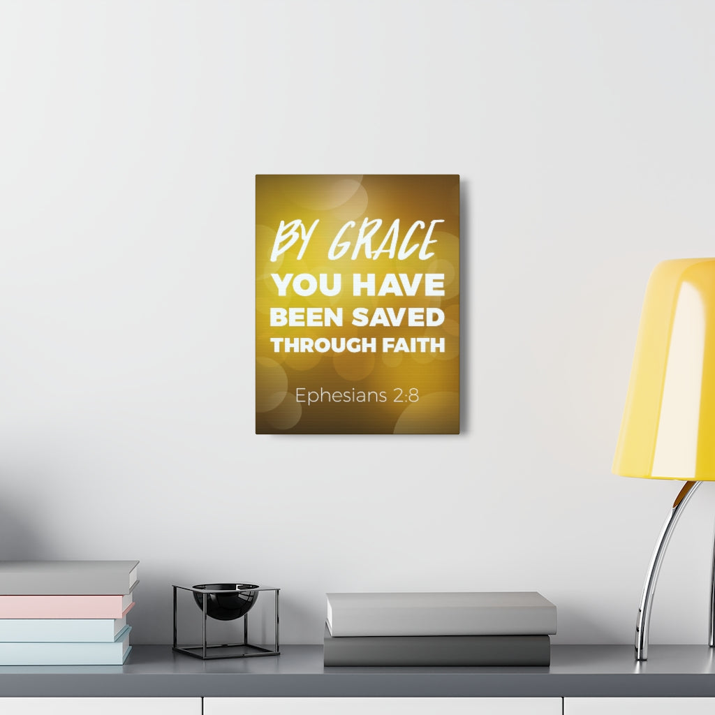 Scripture Walls By Grace You Have Been Saved Ephesians 2:8 Christian Wall Art Bible Verse Print Ready To Hang Unframed-Express Your Love Gifts
