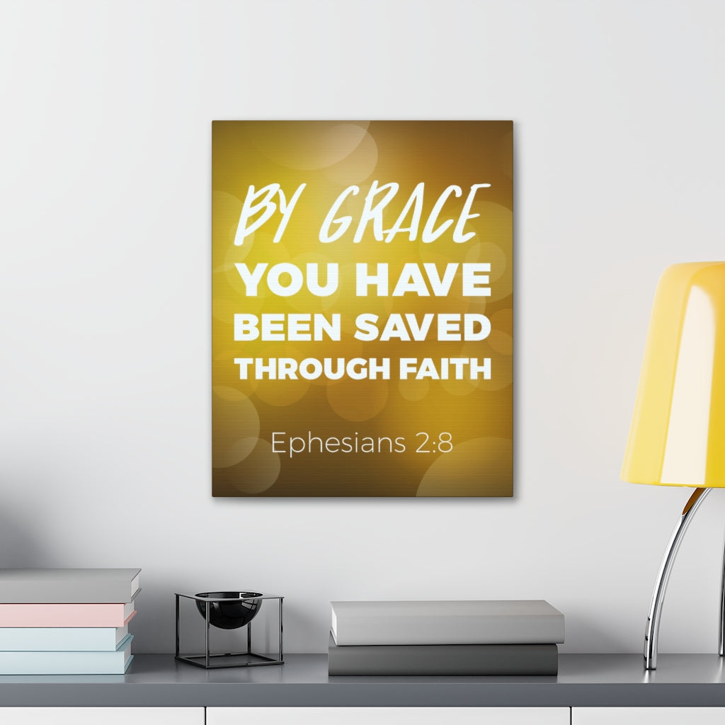 Scripture Walls By Grace You Have Been Saved Ephesians 2:8 Christian Wall Art Bible Verse Print Ready To Hang Unframed-Express Your Love Gifts