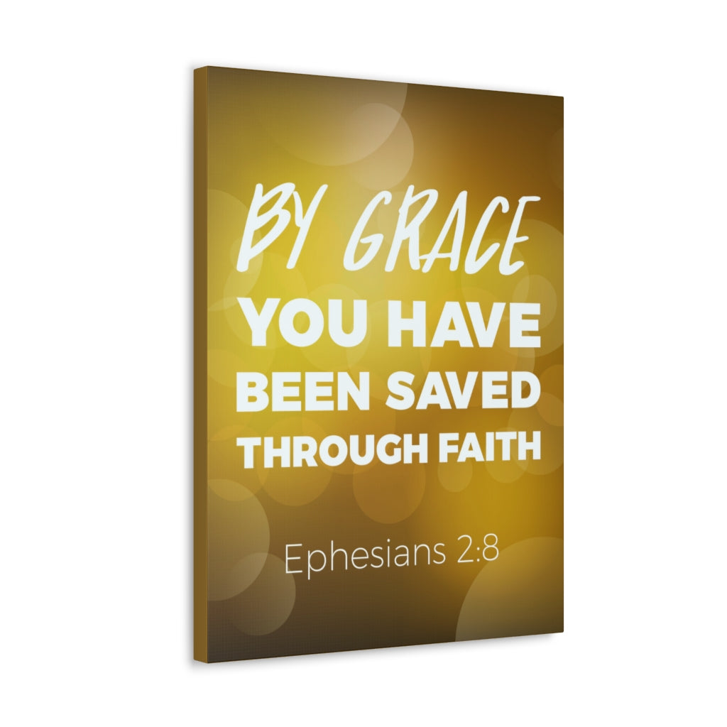 Scripture Walls By Grace You Have Been Saved Ephesians 2:8 Christian Wall Art Bible Verse Print Ready To Hang Unframed-Express Your Love Gifts