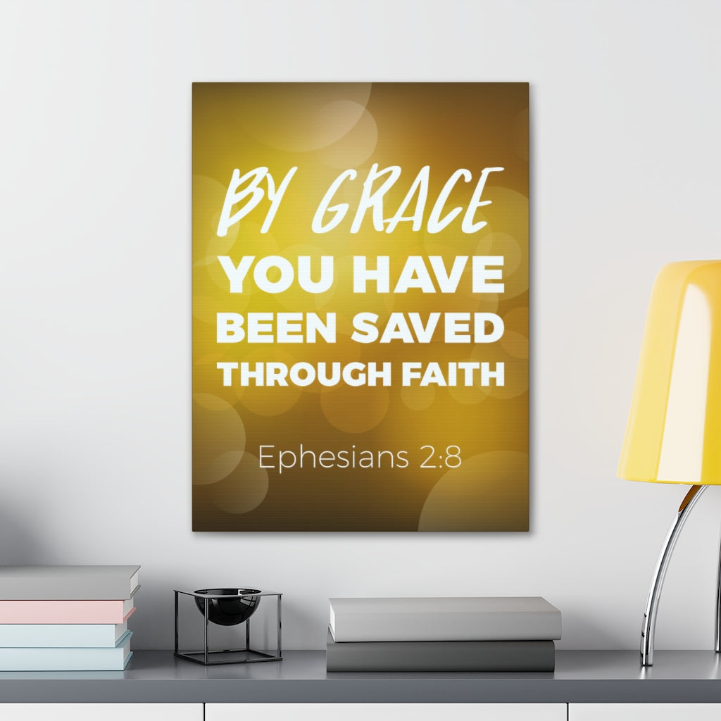 Scripture Walls By Grace You Have Been Saved Ephesians 2:8 Christian Wall Art Bible Verse Print Ready To Hang Unframed-Express Your Love Gifts