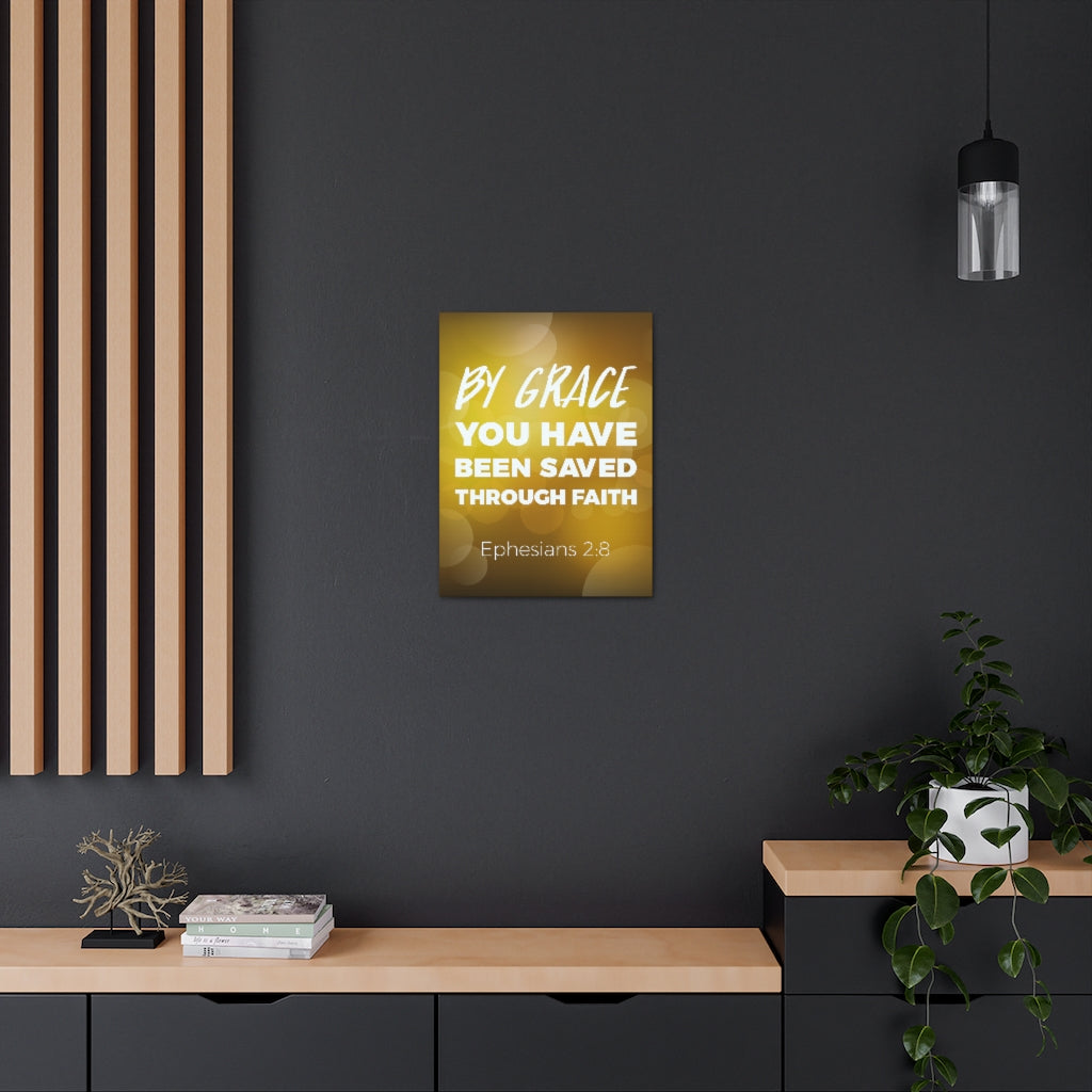 Scripture Walls By Grace You Have Been Saved Ephesians 2:8 Christian Wall Art Bible Verse Print Ready To Hang Unframed-Express Your Love Gifts