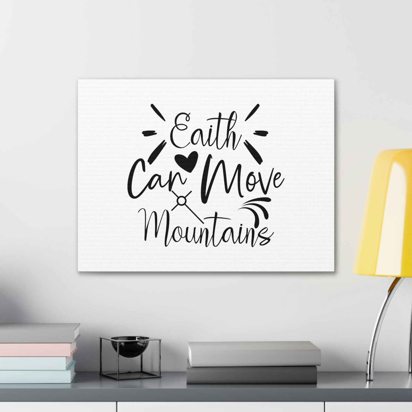 Scripture Walls Can Move Matthew 17:20 Heart Christian Wall Art Bible Verse Print Ready to Hang Unframed-Express Your Love Gifts