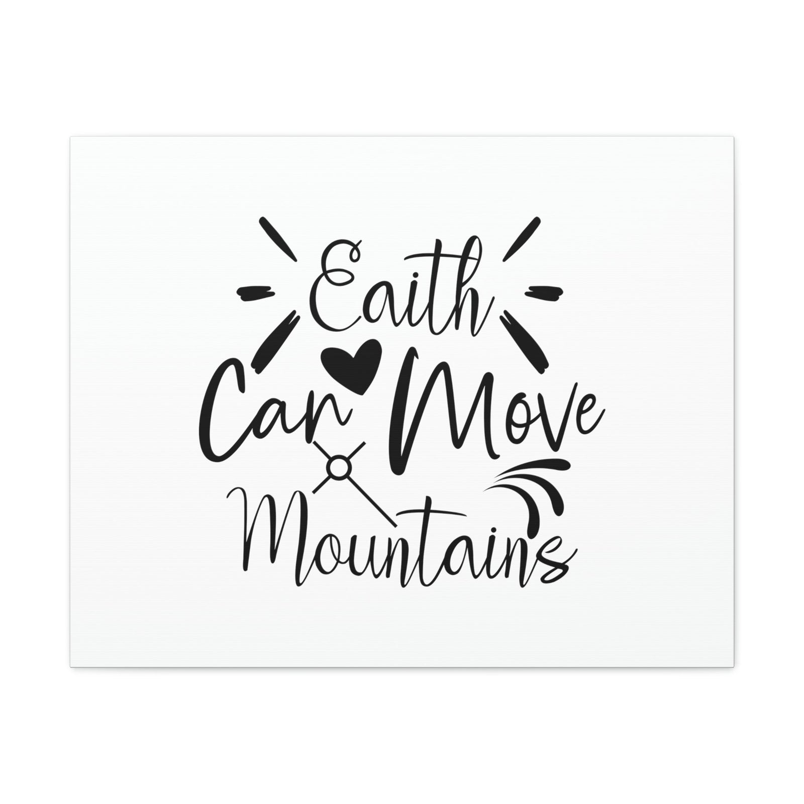 Scripture Walls Can Move Matthew 17:20 Heart Christian Wall Art Bible Verse Print Ready to Hang Unframed-Express Your Love Gifts