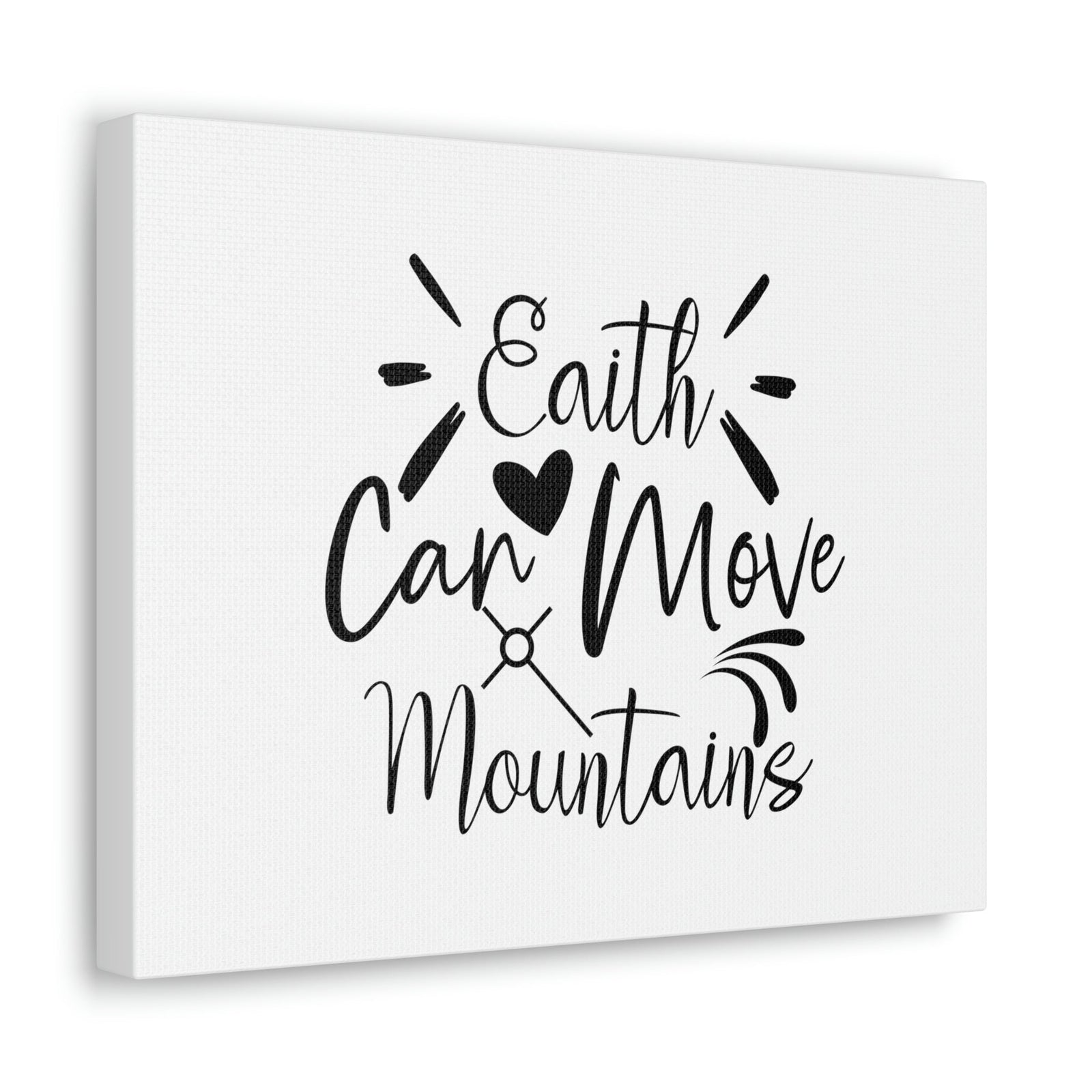 Scripture Walls Can Move Matthew 17:20 Heart Christian Wall Art Bible Verse Print Ready to Hang Unframed-Express Your Love Gifts