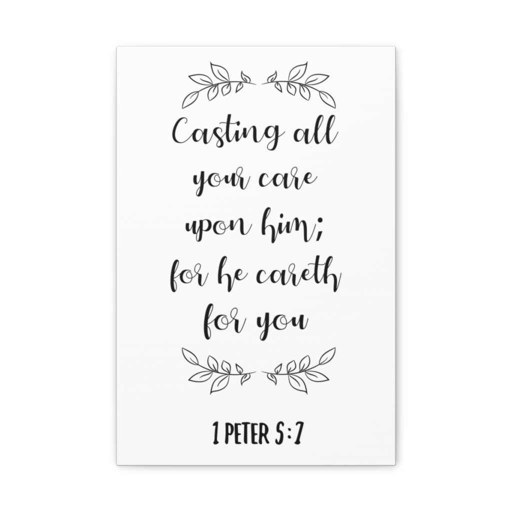 Scripture Walls Casting All Your CAre 1 Peter 5:7 Christian Wall Art Bible Verse Print Ready To Hang Unframed-Express Your Love Gifts
