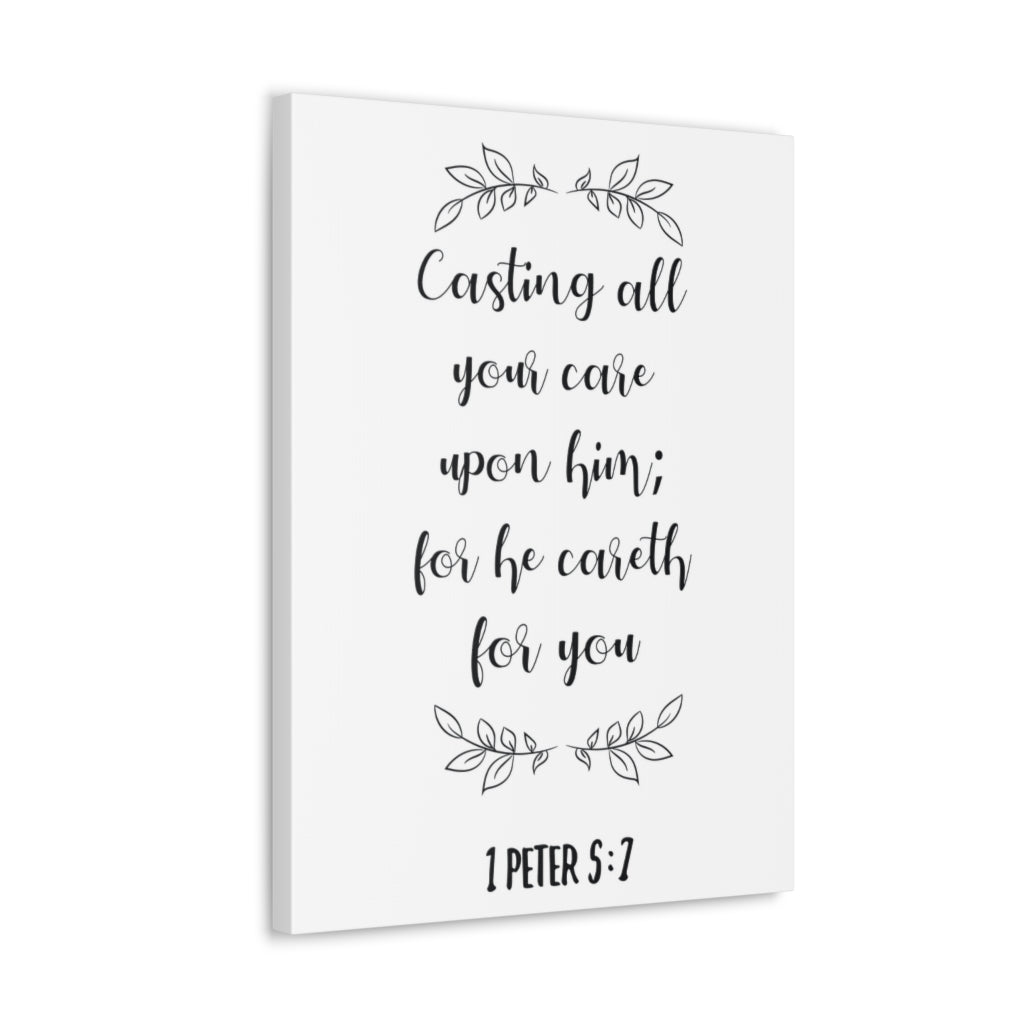 Scripture Walls Casting All Your CAre 1 Peter 5:7 Christian Wall Art Bible Verse Print Ready To Hang Unframed-Express Your Love Gifts