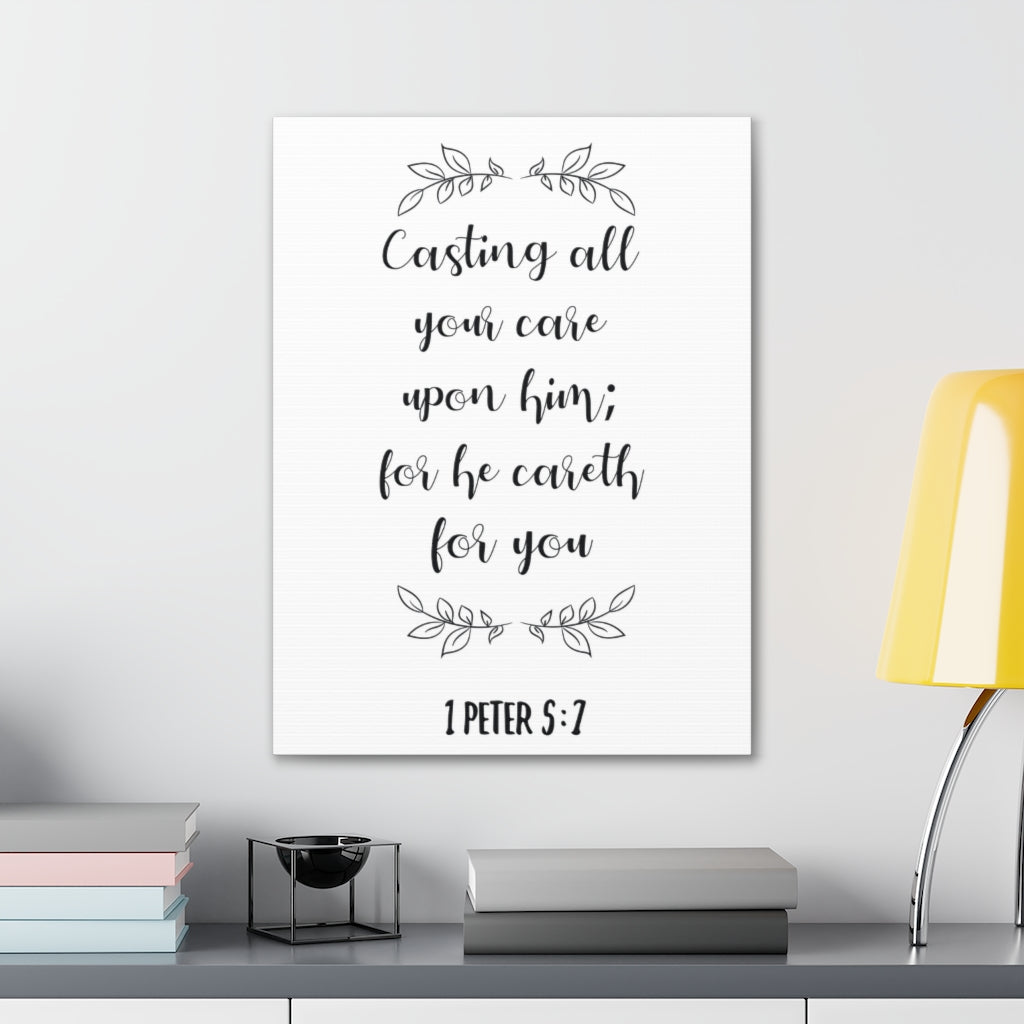 Scripture Walls Casting All Your CAre 1 Peter 5:7 Christian Wall Art Bible Verse Print Ready To Hang Unframed-Express Your Love Gifts