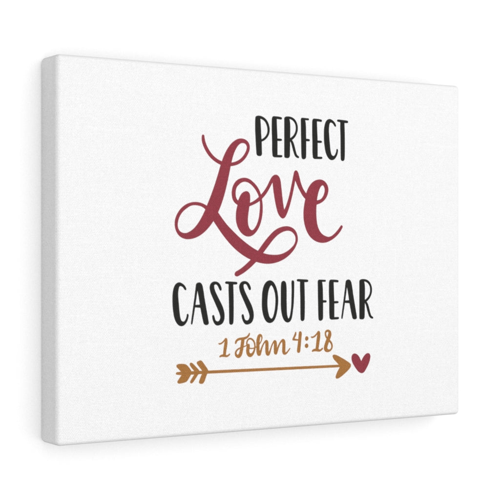 Scripture Walls Casts Out Fear 1 John 4:18 Bible Verse Canvas Christian Wall Art Ready to Hang Unframed-Express Your Love Gifts