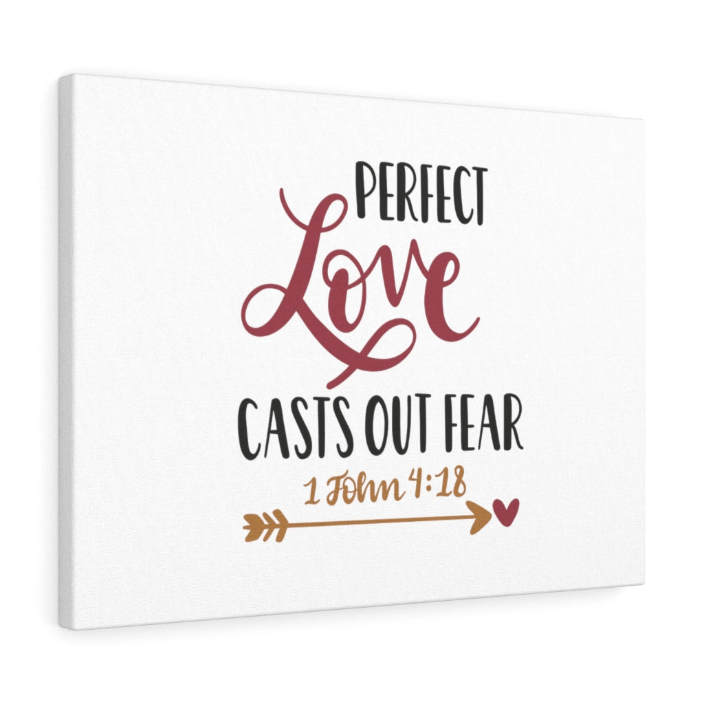 Scripture Walls Casts Out Fear 1 John 4:18 Bible Verse Canvas Christian Wall Art Ready to Hang Unframed-Express Your Love Gifts