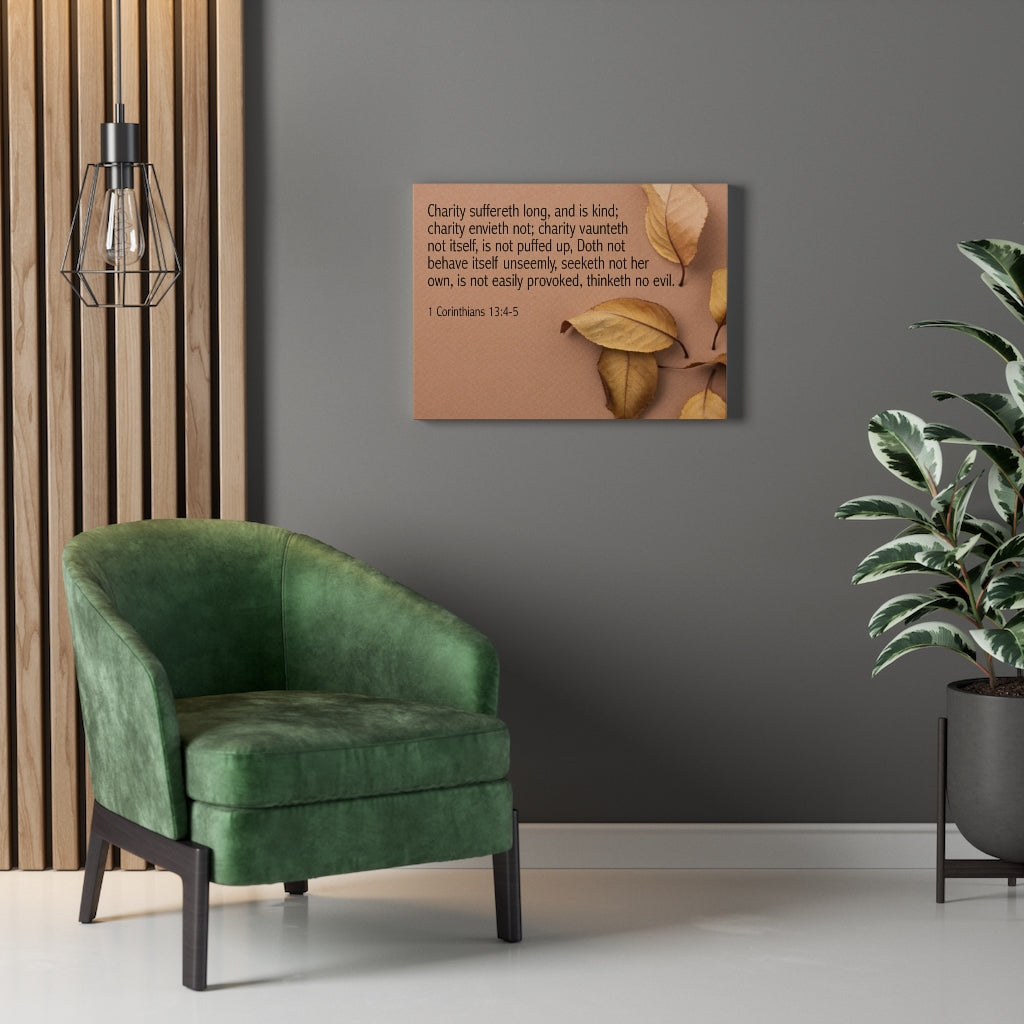 Scripture Walls Charity 1 Corinthians 13:4-5 Bible Verse Canvas Christian Wall Art Ready to Hang Unframed-Express Your Love Gifts