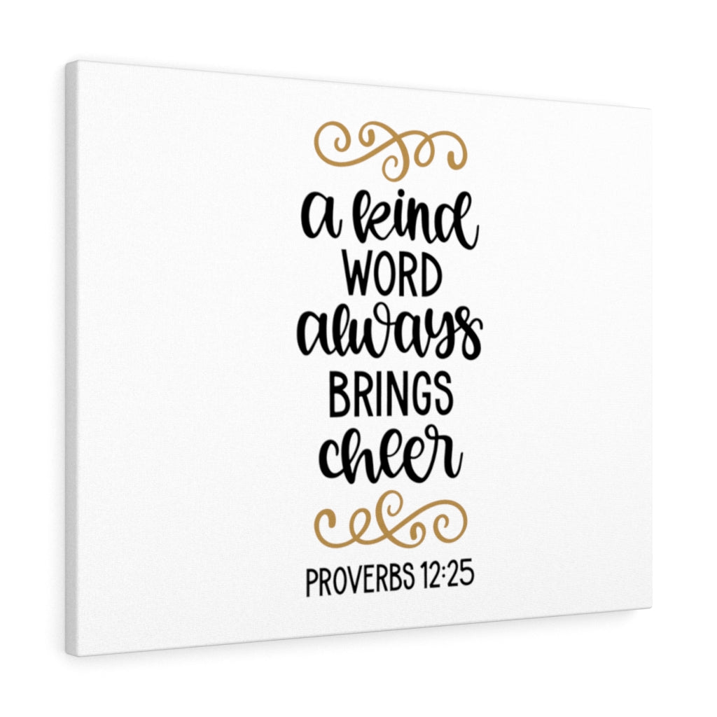 Scripture Walls Cheer Proverbs 12:25 Bible Verse Canvas Christian Wall Art Ready to Hang Unframed-Express Your Love Gifts