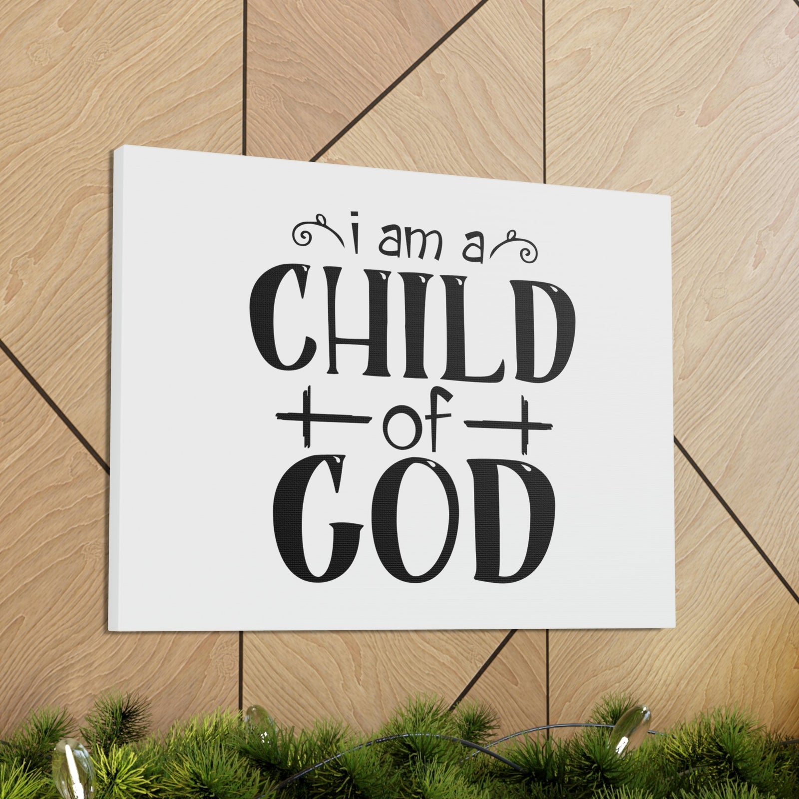 Scripture Walls Child Of God John 1:12 Cross White Christian Wall Art Bible Verse Print Ready to Hang Unframed-Express Your Love Gifts