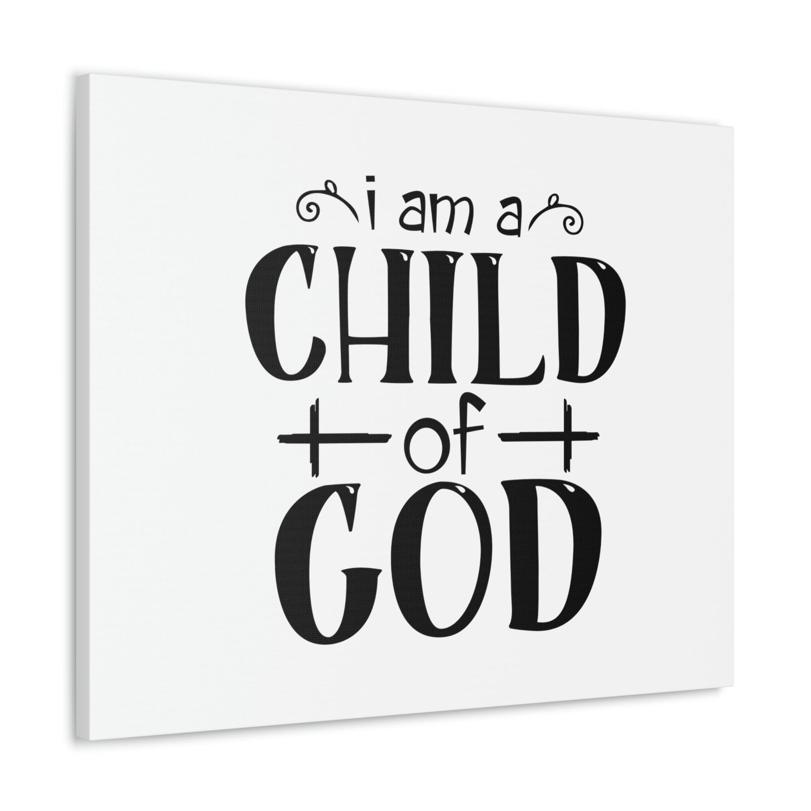 Scripture Walls Child Of God John 1:12 Cross White Christian Wall Art Bible Verse Print Ready to Hang Unframed-Express Your Love Gifts