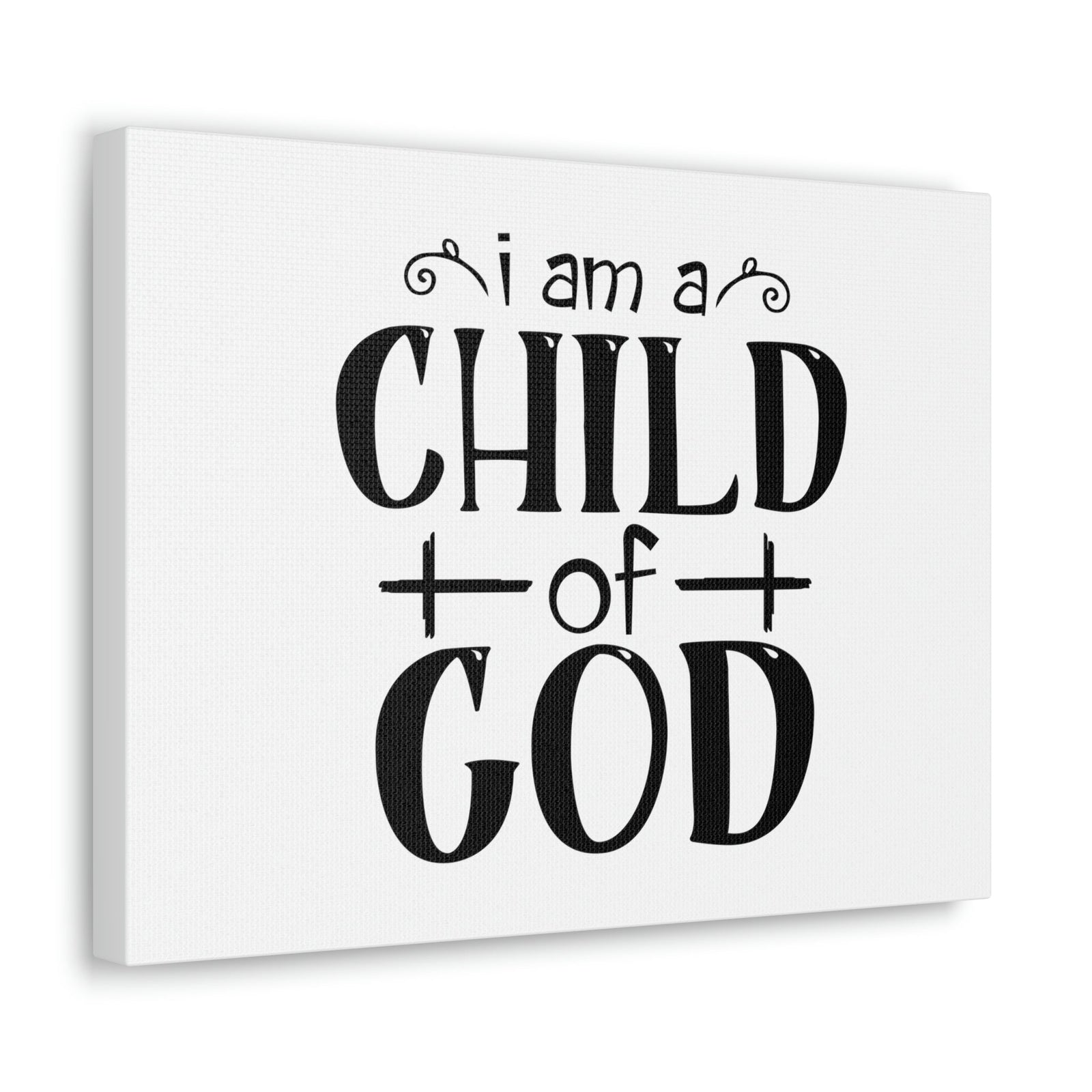 Scripture Walls Child Of God John 1:12 Cross White Christian Wall Art Bible Verse Print Ready to Hang Unframed-Express Your Love Gifts