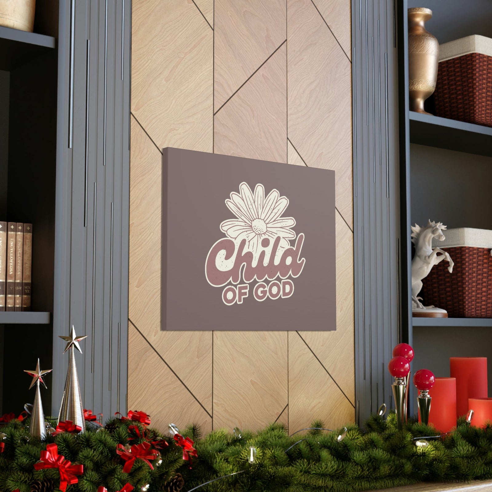 Scripture Walls Child of God John 1:12 White Flower Christian Wall Art Bible Verse Print Ready to Hang Unframed-Express Your Love Gifts