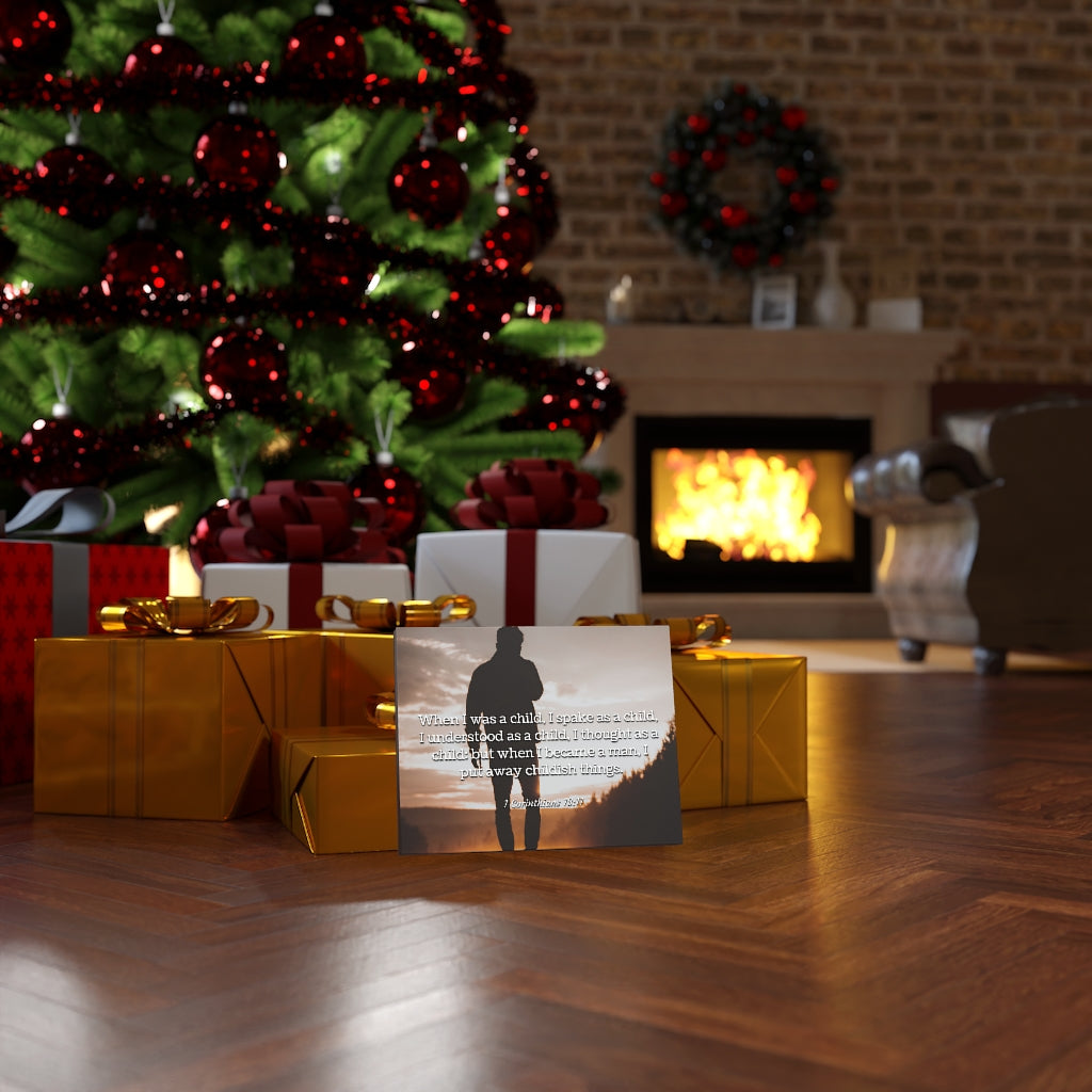 Scripture Walls Childish Things 1 Corinthians 13:11 Bible Verse Canvas Christian Wall Art Ready to Hang Unframed-Express Your Love Gifts